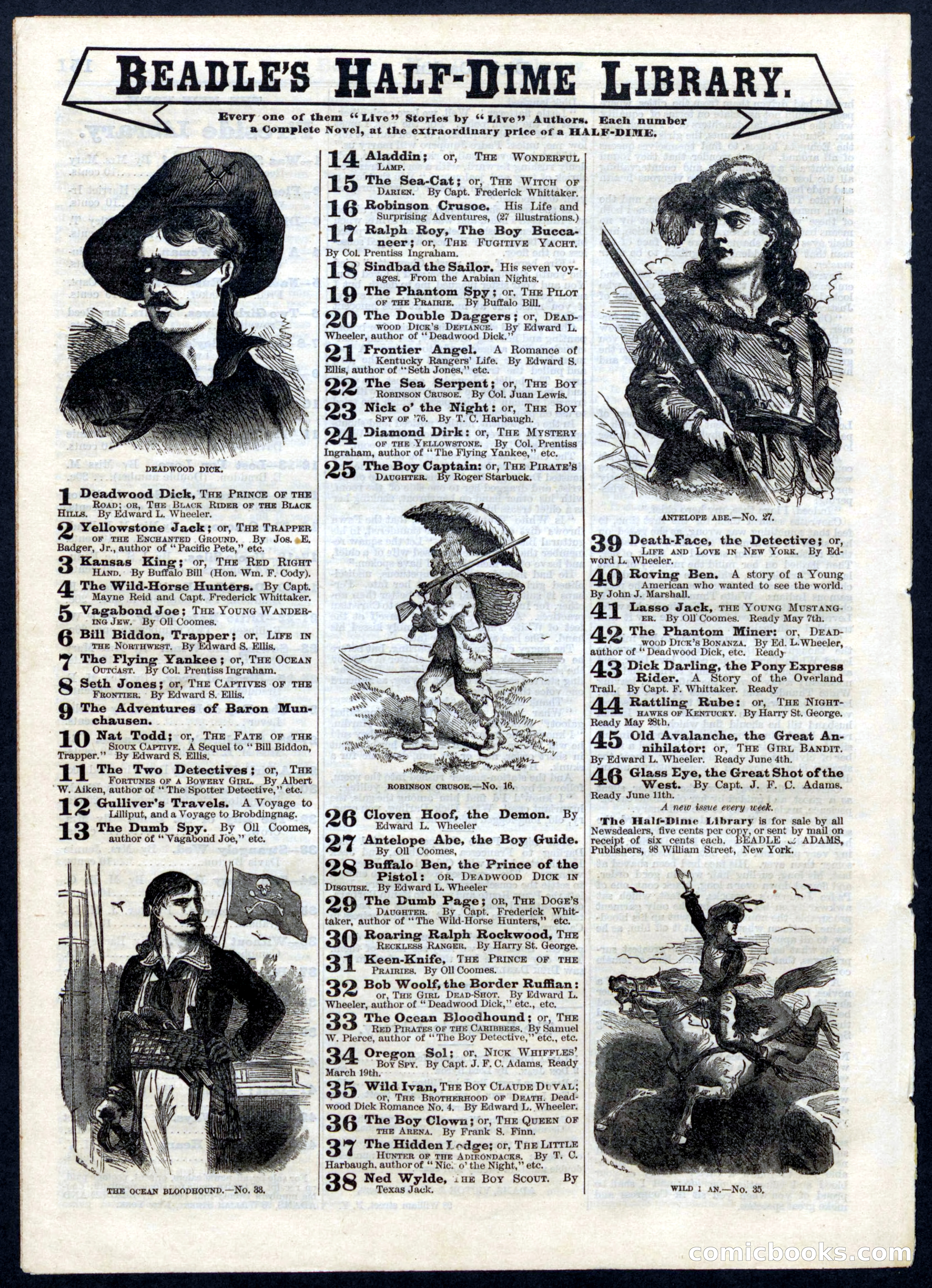 Beadle's Half Dime Library, No. 48 — page 16 of 16