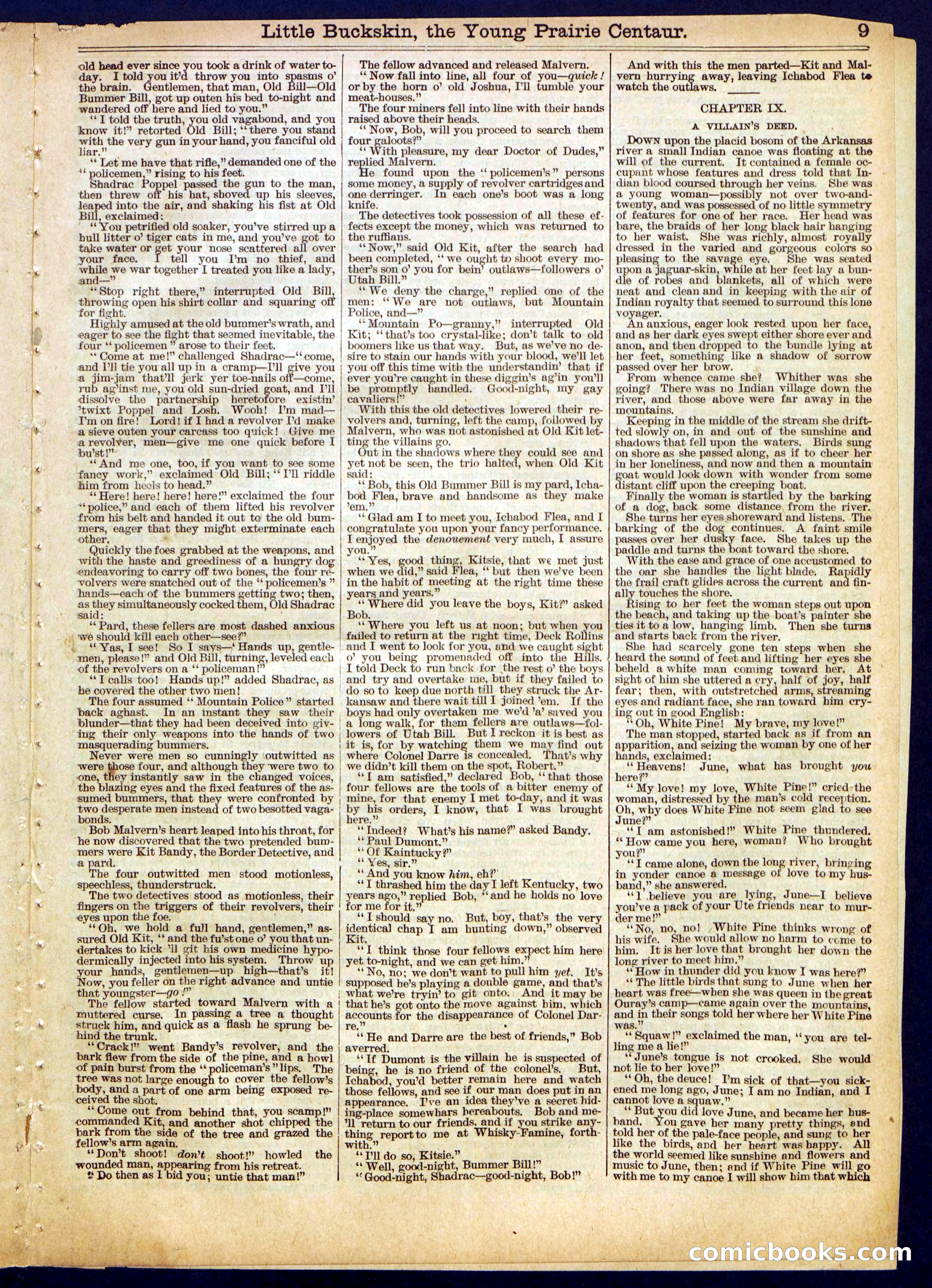 Beadle's Half Dime Library No. 444 — page 9 of 16