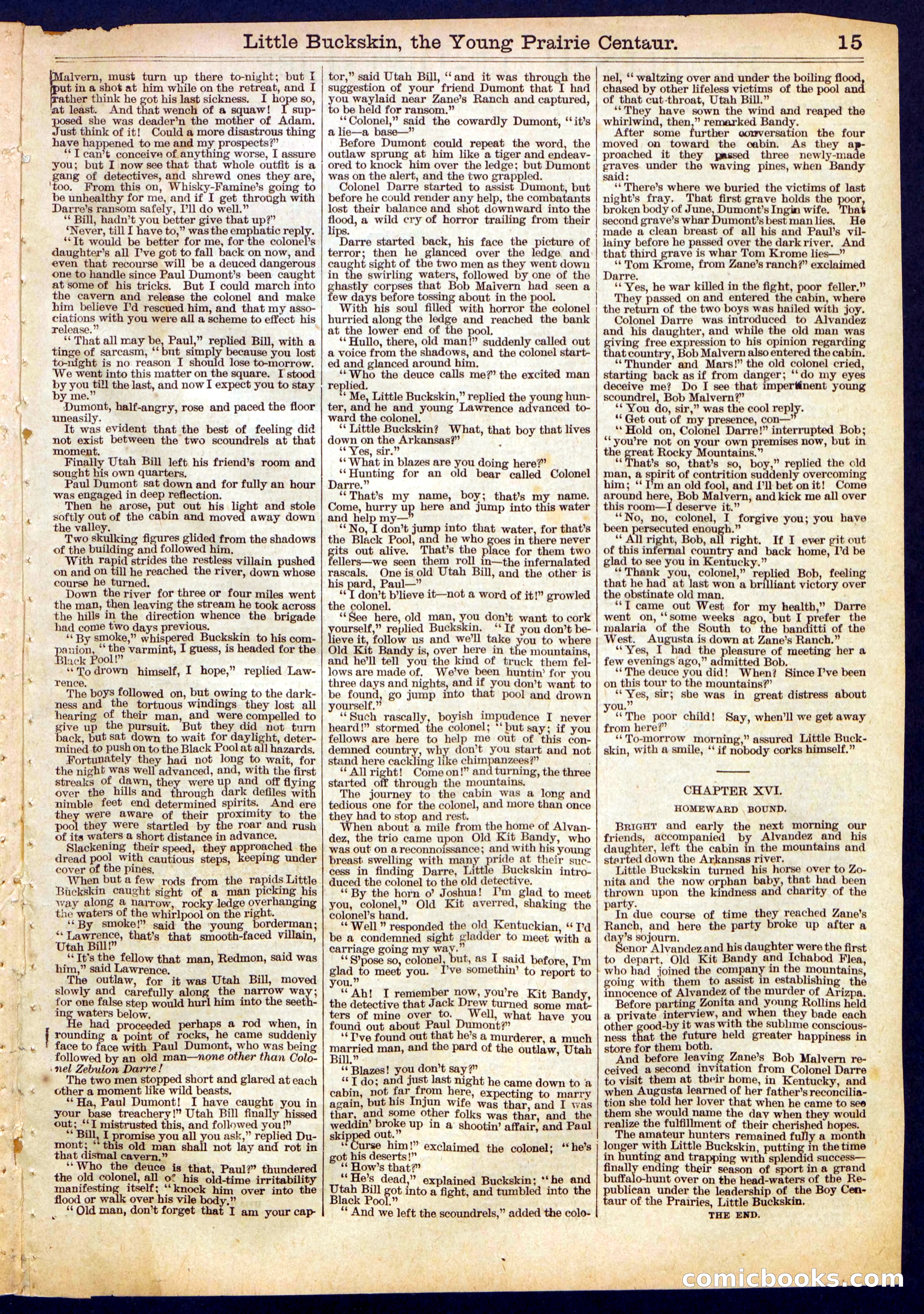 Beadle's Half Dime Library No. 444 — page 15 of 16
