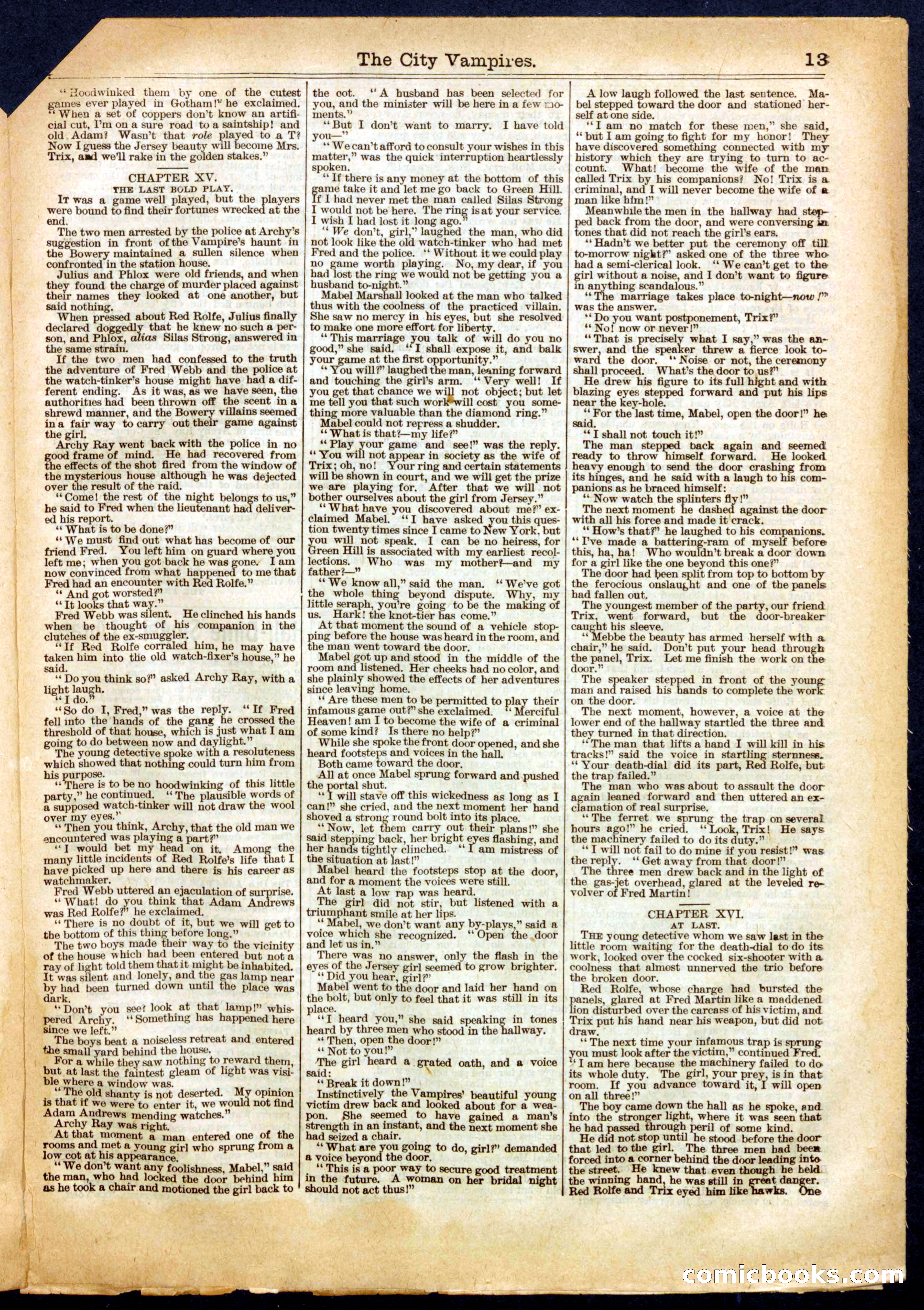 Beadle's Half Dime Library, No. 445 — page 13 of 16