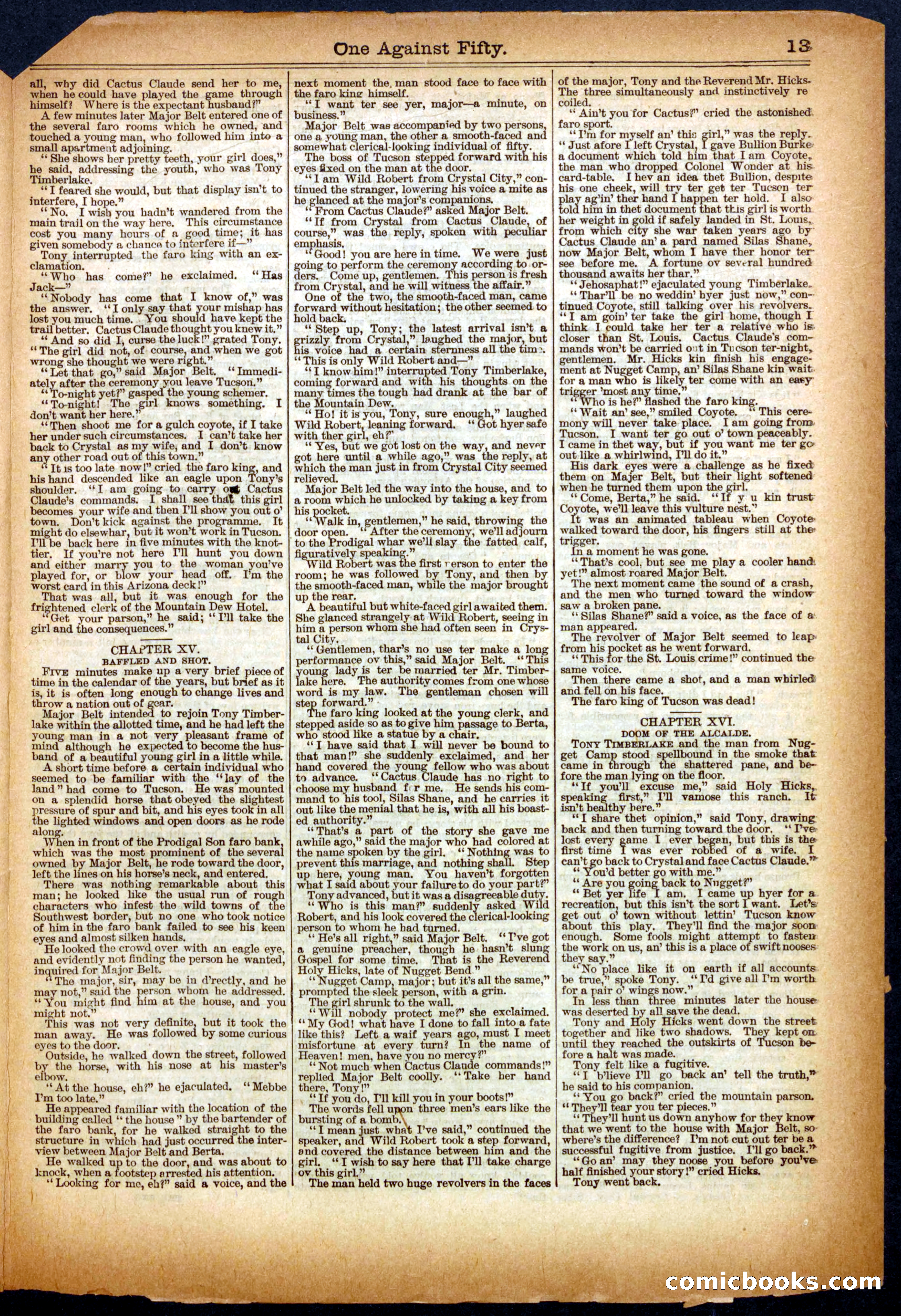Beadle's Half Dime Library No. 461 — page 13 of 16