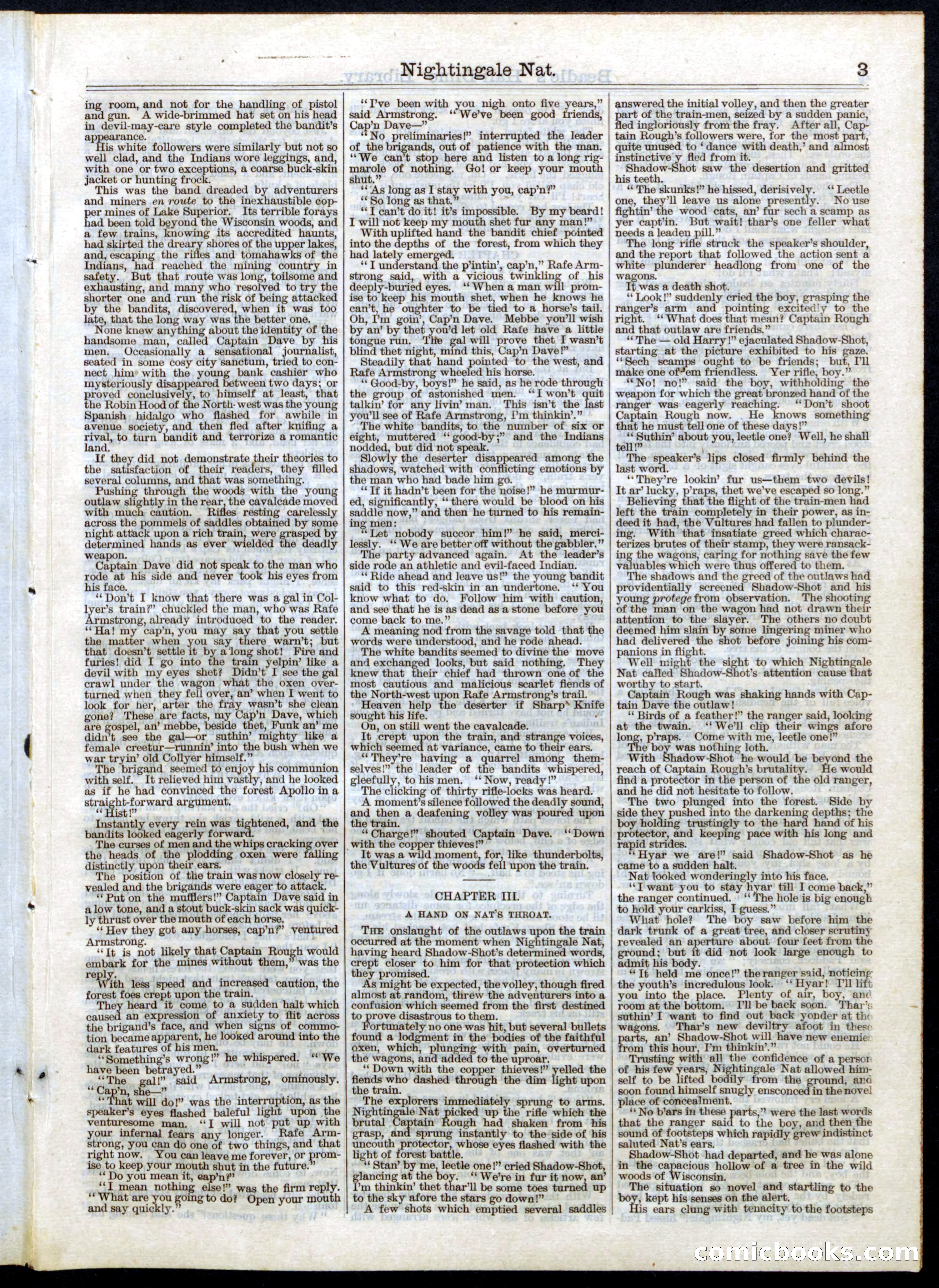 Beadle's Half Dime Library, No. 47 — page 3 of 16