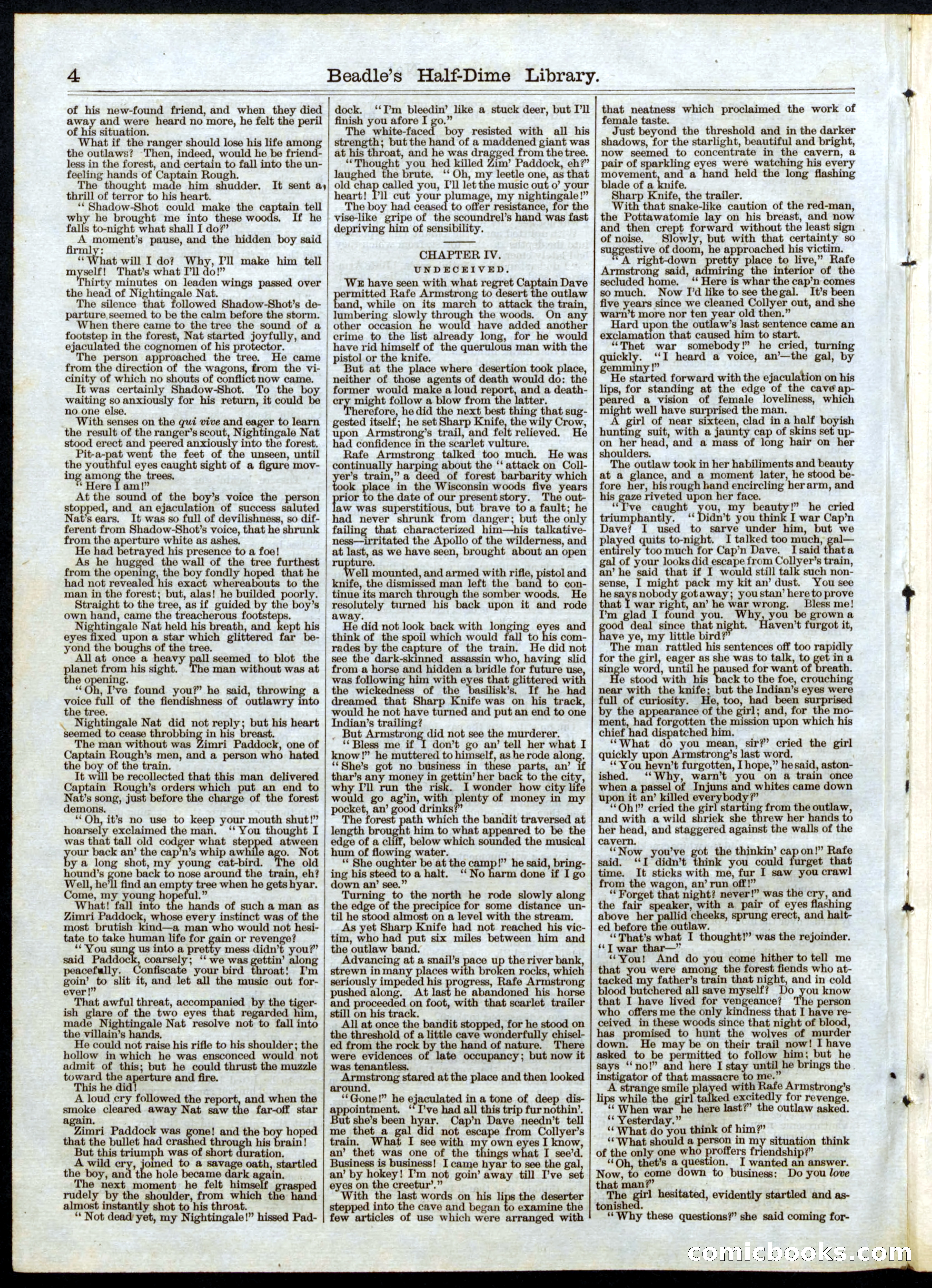 Beadle's Half Dime Library, No. 47 — page 4 of 16
