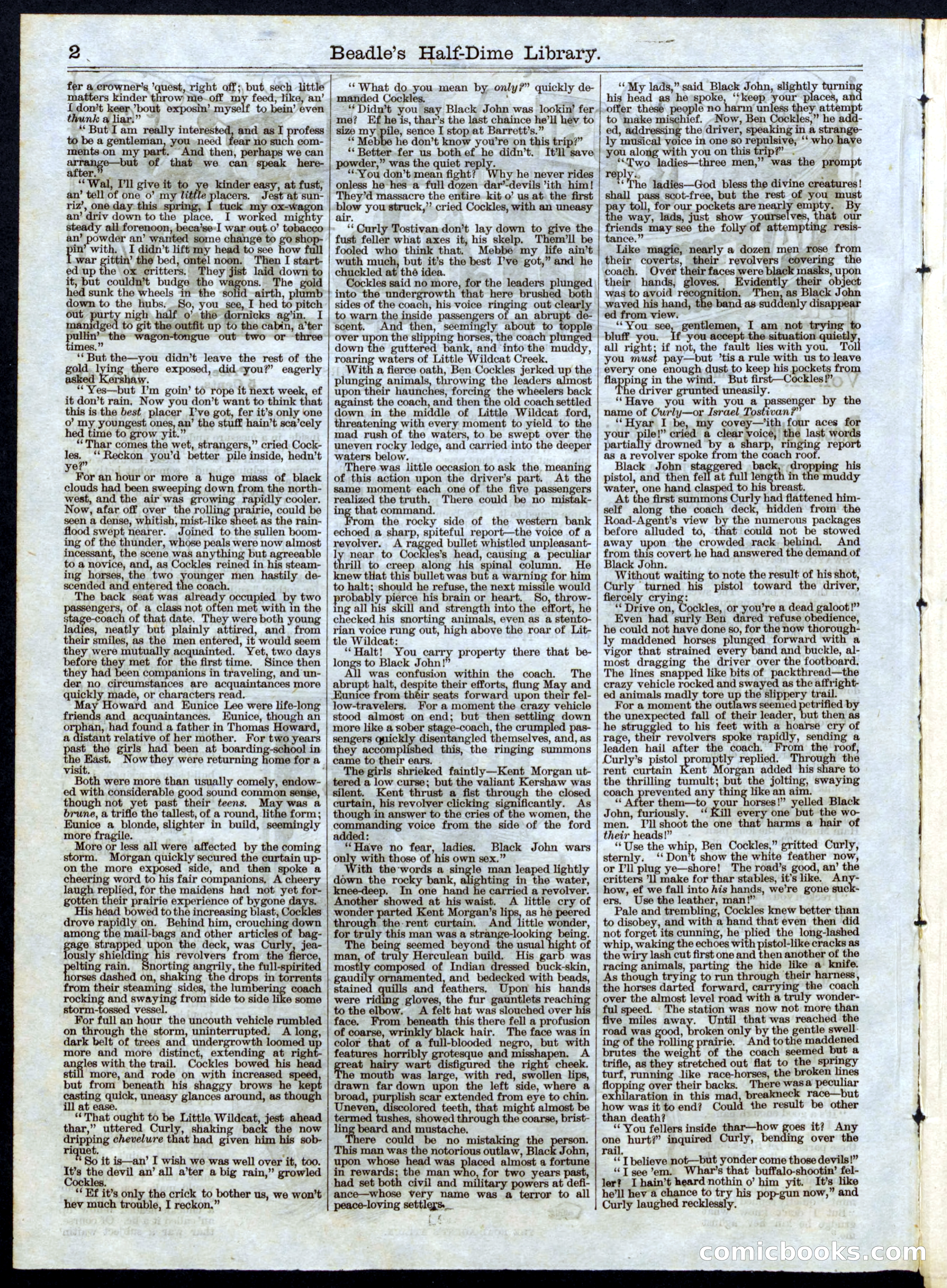 Beadle's Half Dime Library, No. 48 — page 2 of 16