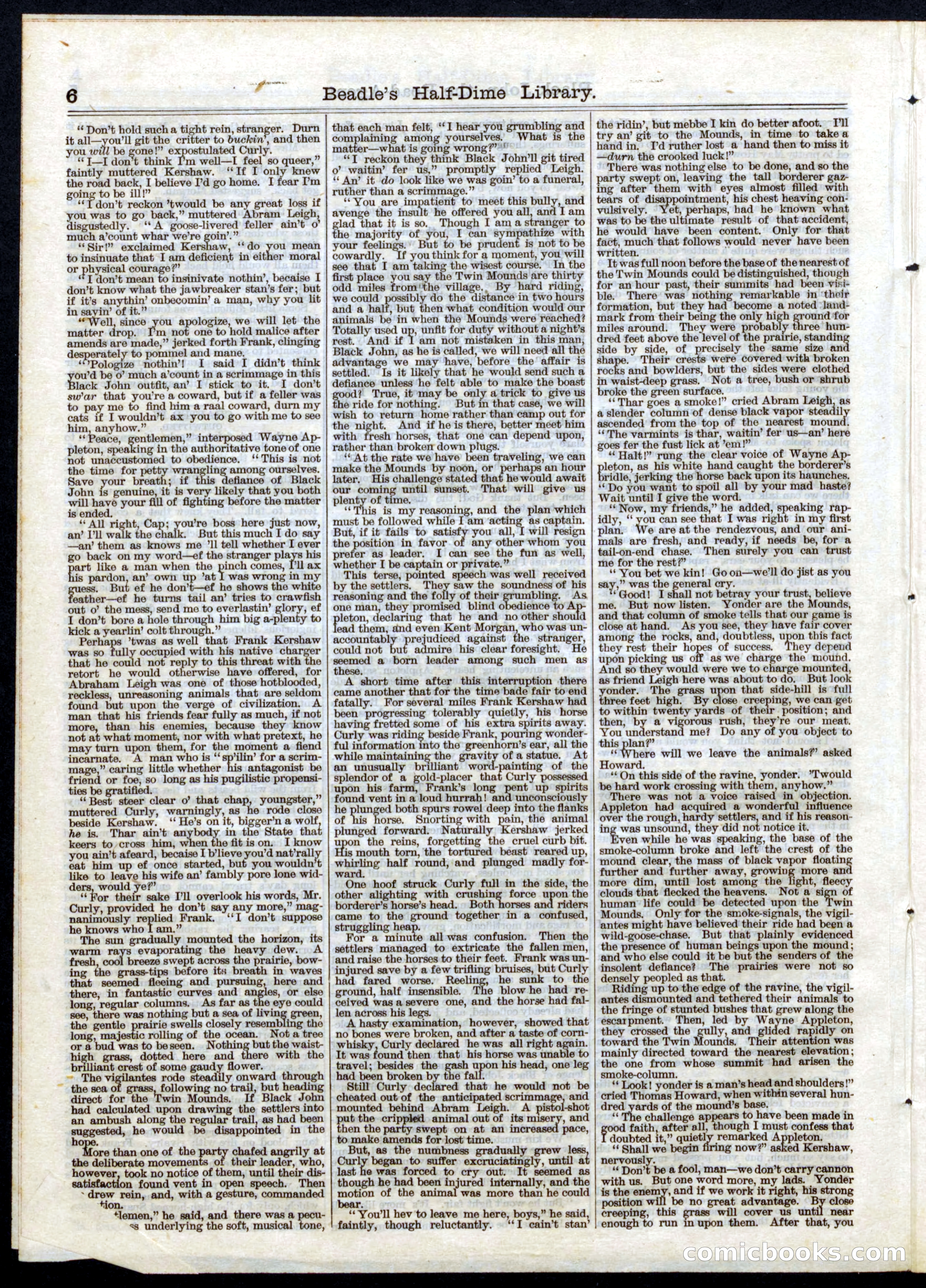 Beadle's Half Dime Library, No. 48 — page 6 of 16