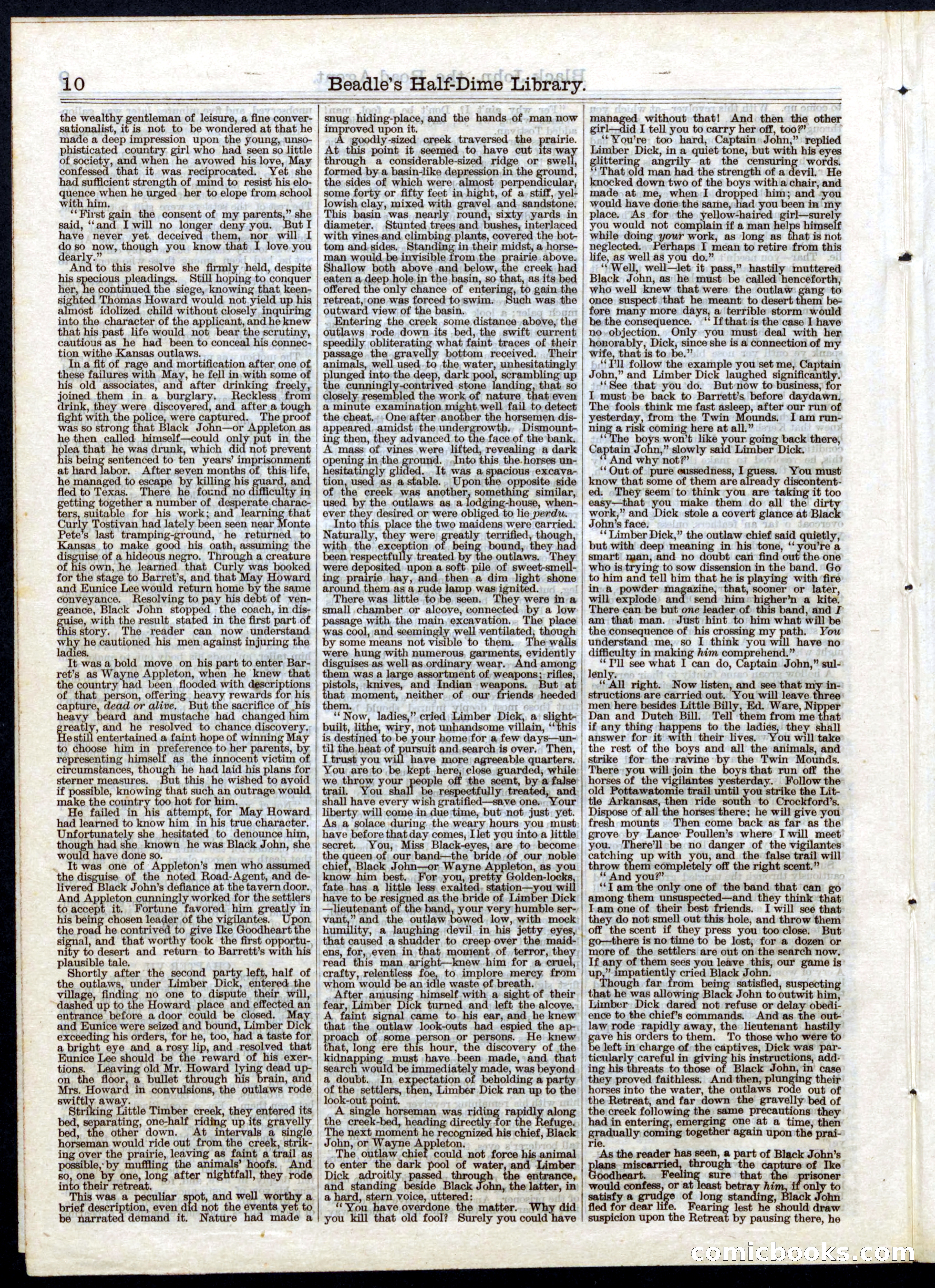 Beadle's Half Dime Library, No. 48 — page 10 of 16