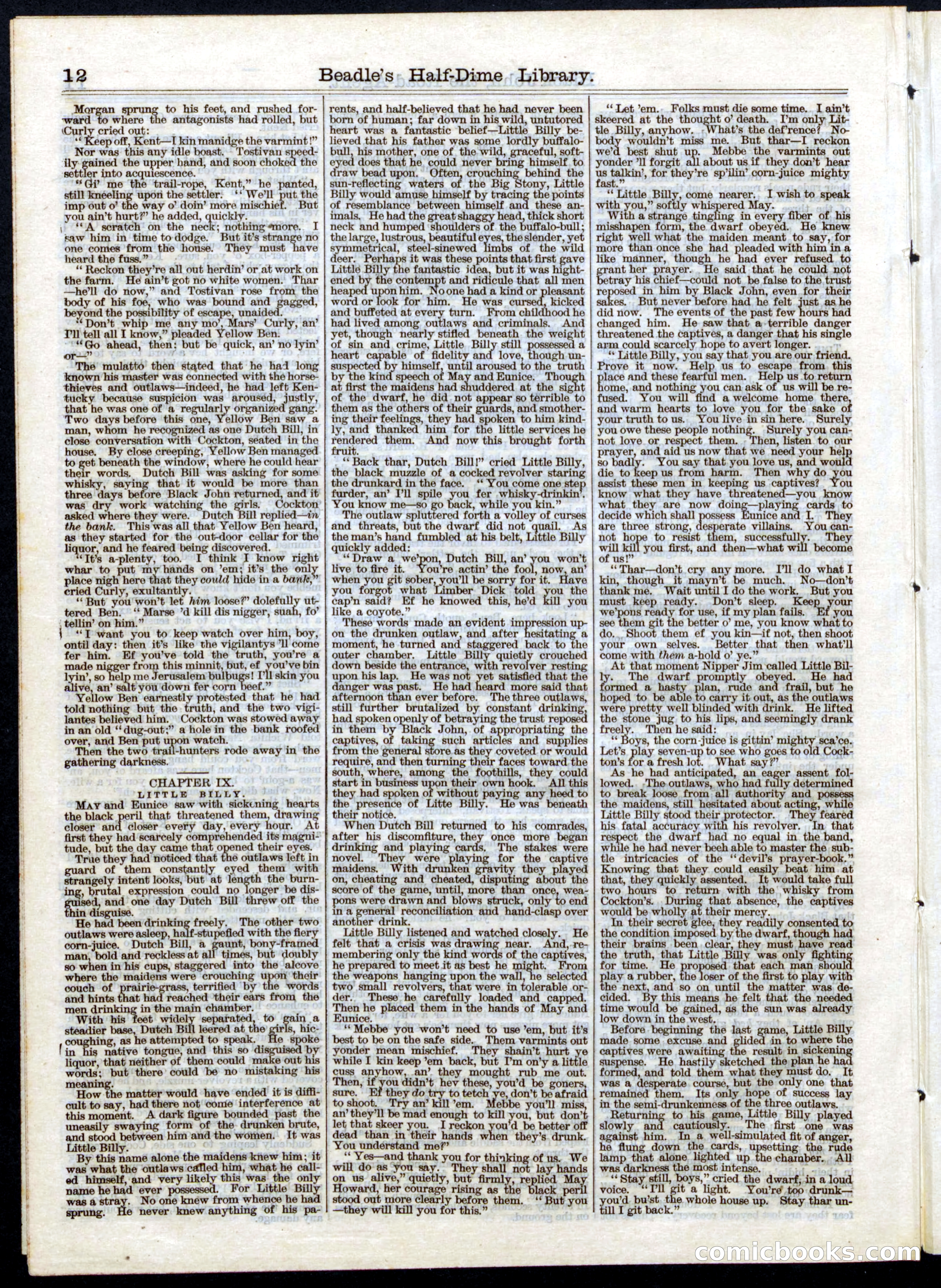 Beadle's Half Dime Library, No. 48 — page 12 of 16
