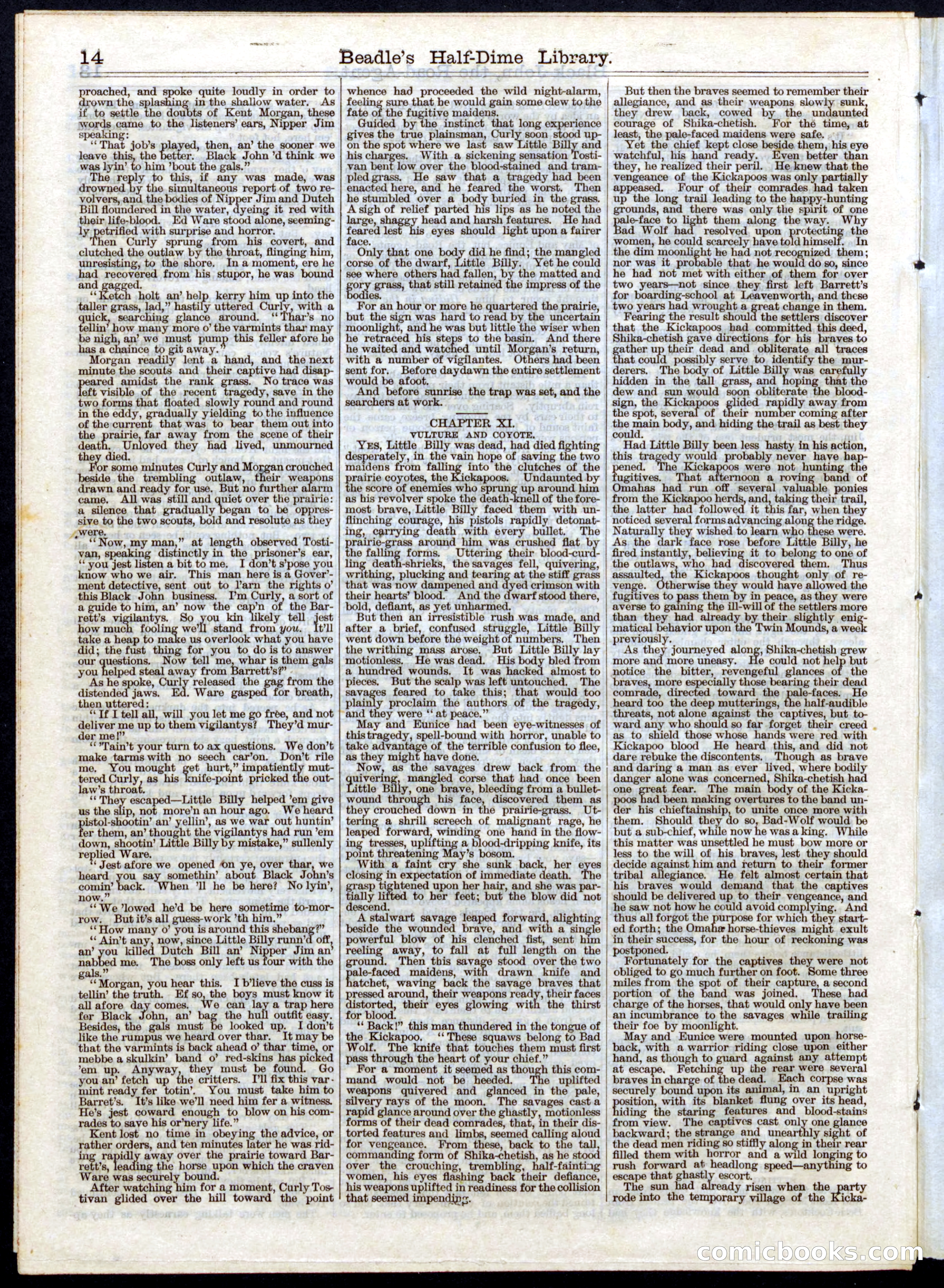 Beadle's Half Dime Library, No. 48 — page 14 of 16