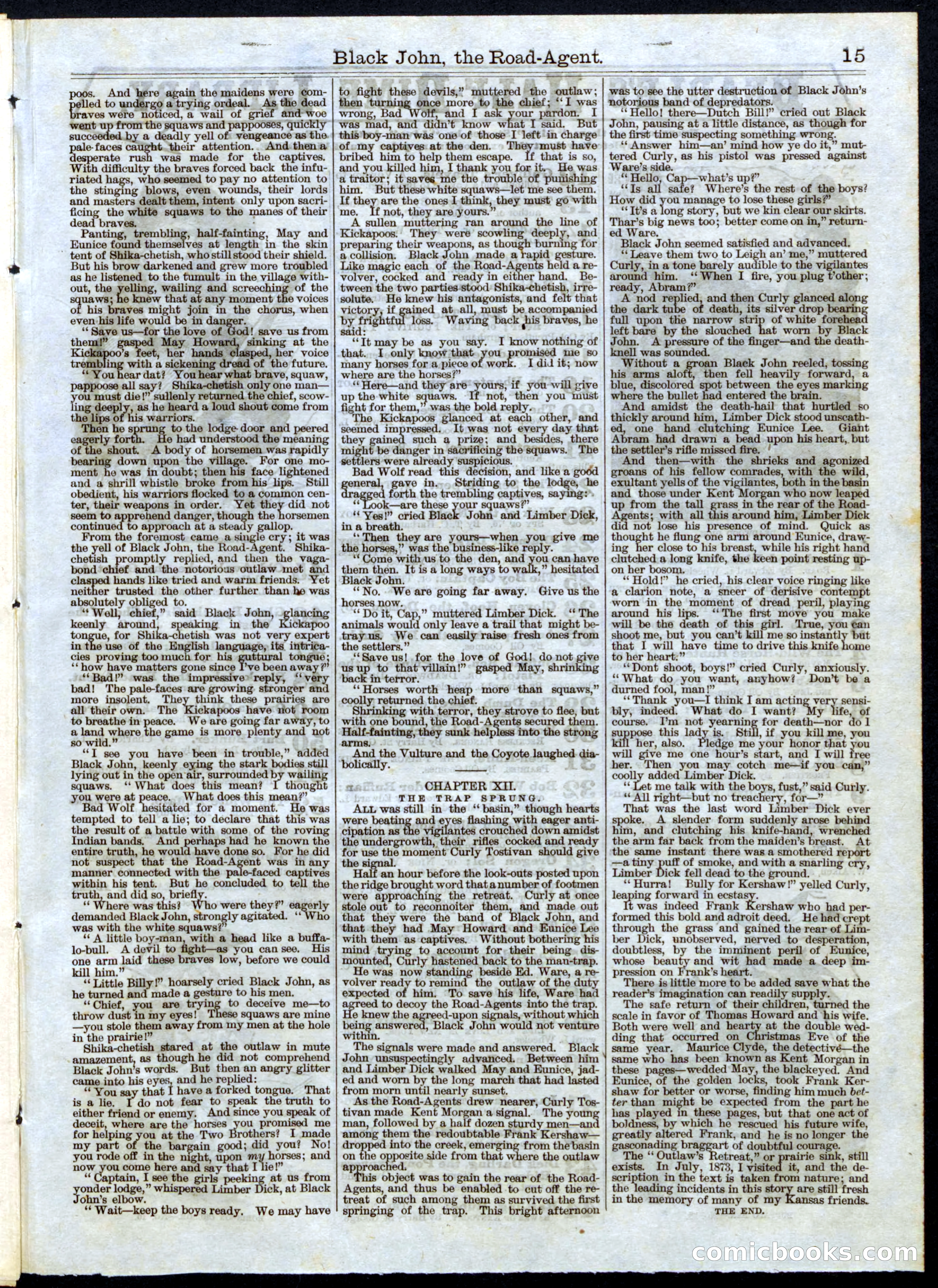 Beadle's Half Dime Library, No. 48 — page 15 of 16