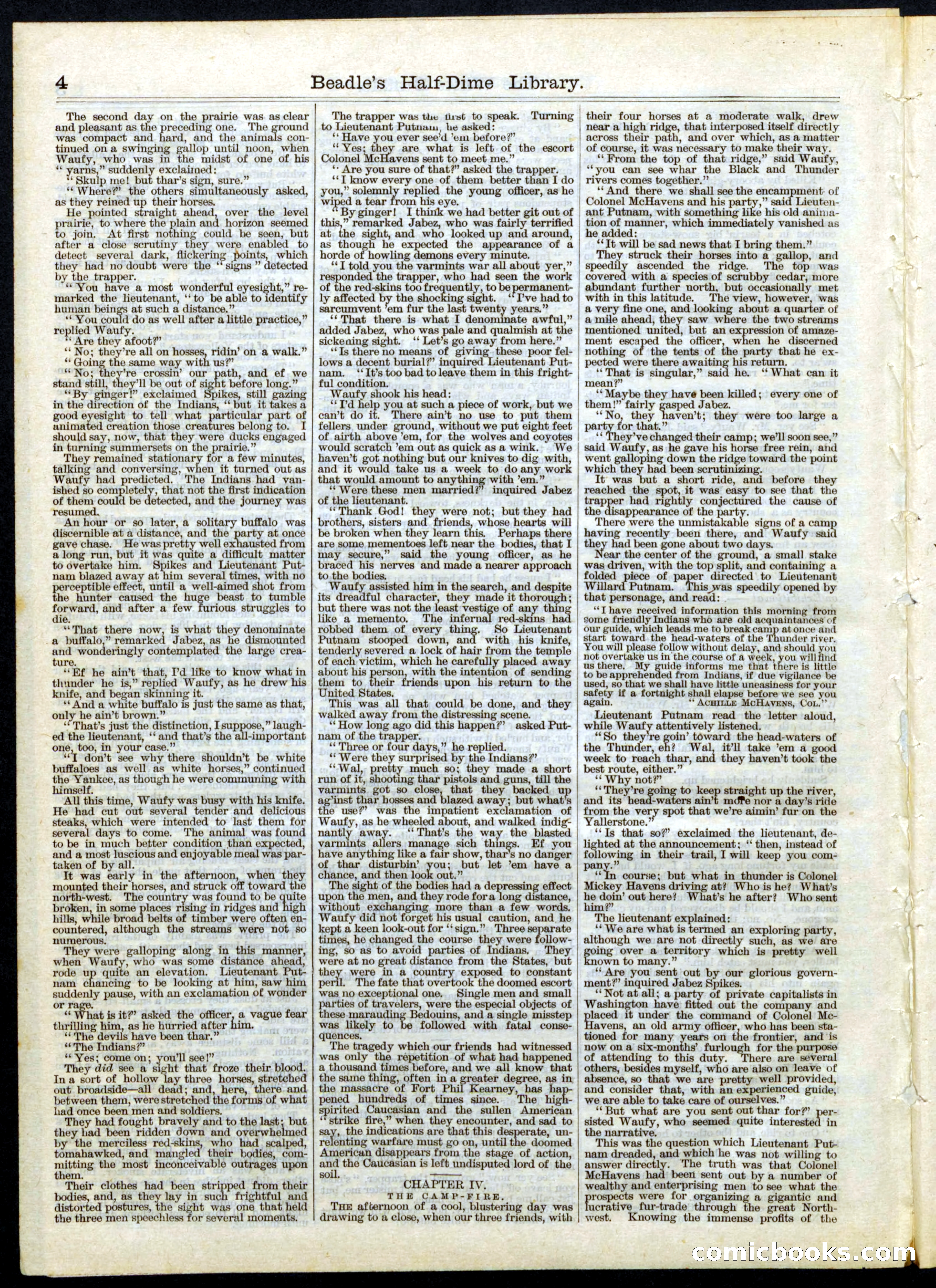 Beadle's Half Dime Library No. 52 — page 4 of 16