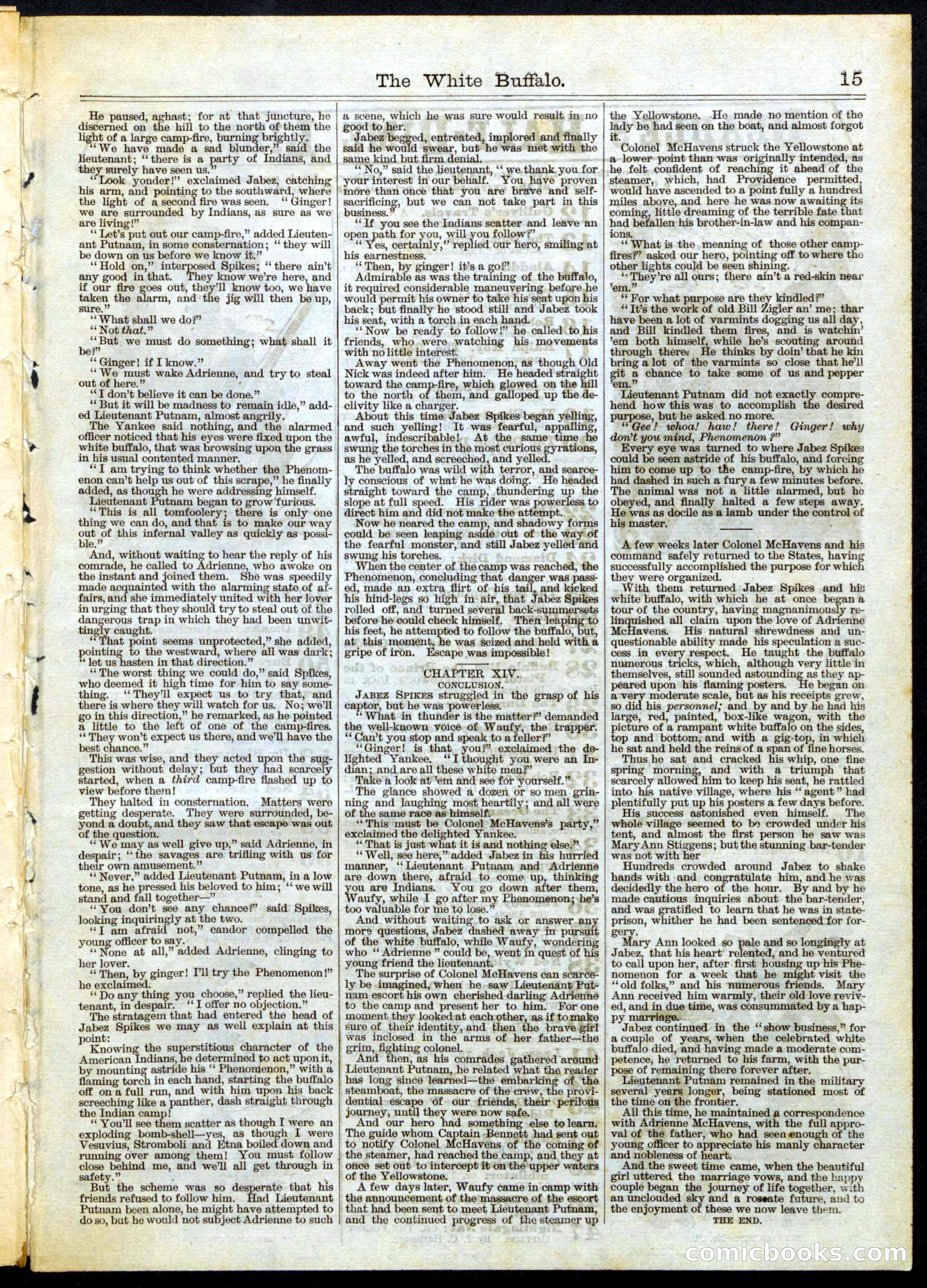 Beadle's Half Dime Library No. 52 — page 15 of 16