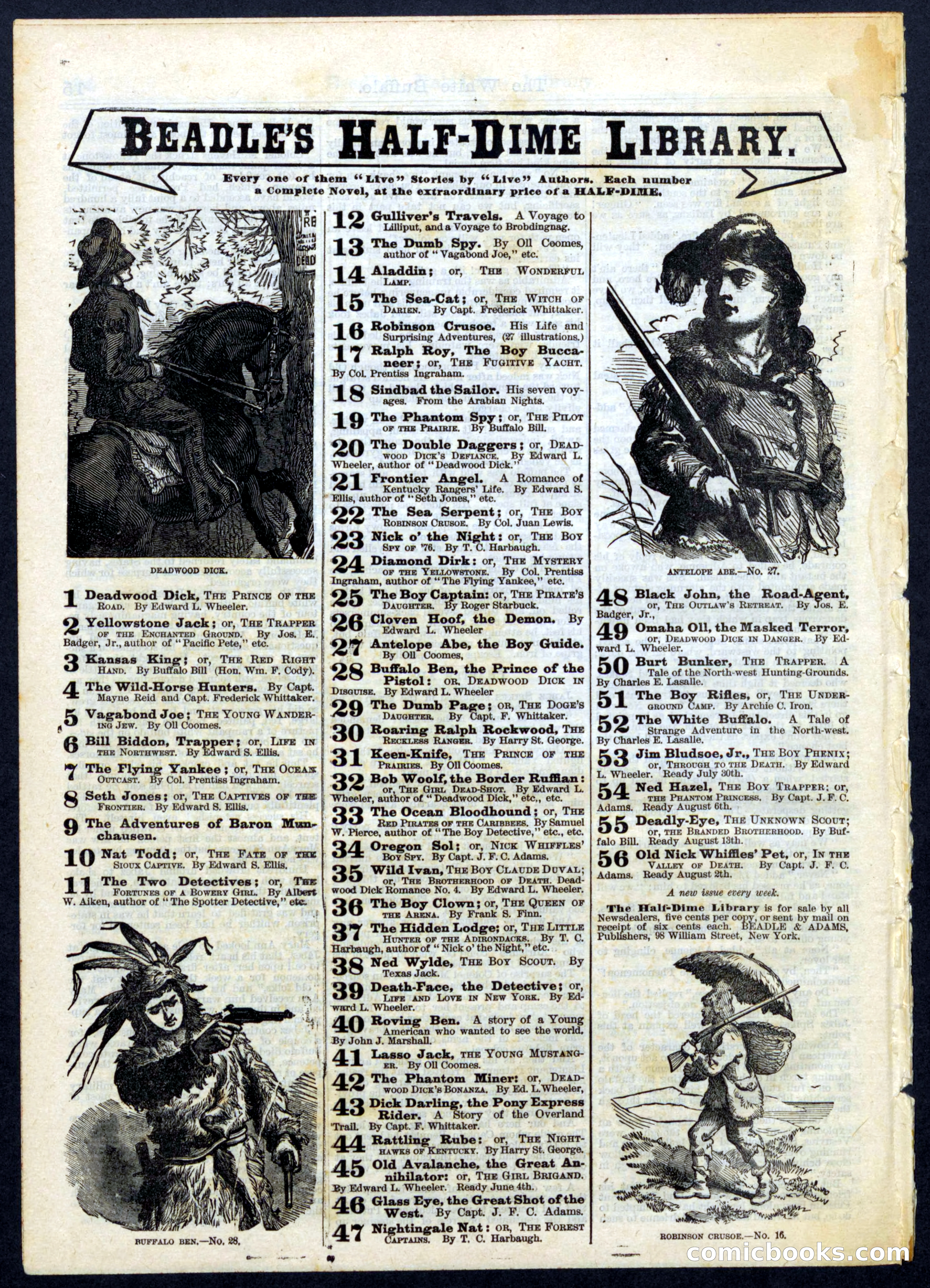Beadle's Half Dime Library No. 52 — page 16 of 16