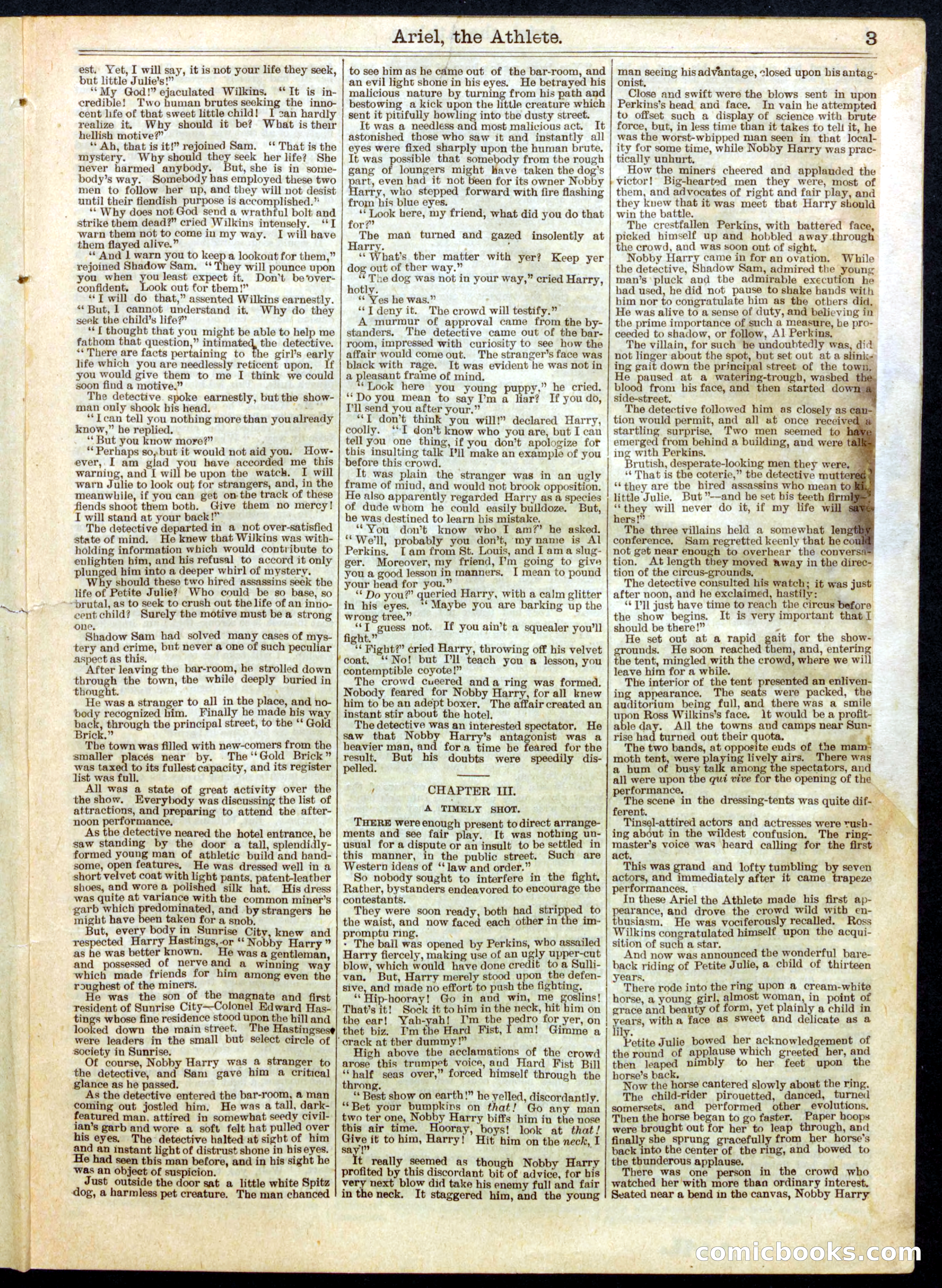 Beadle's Half Dime Library, No. 552 — page 3 of 16