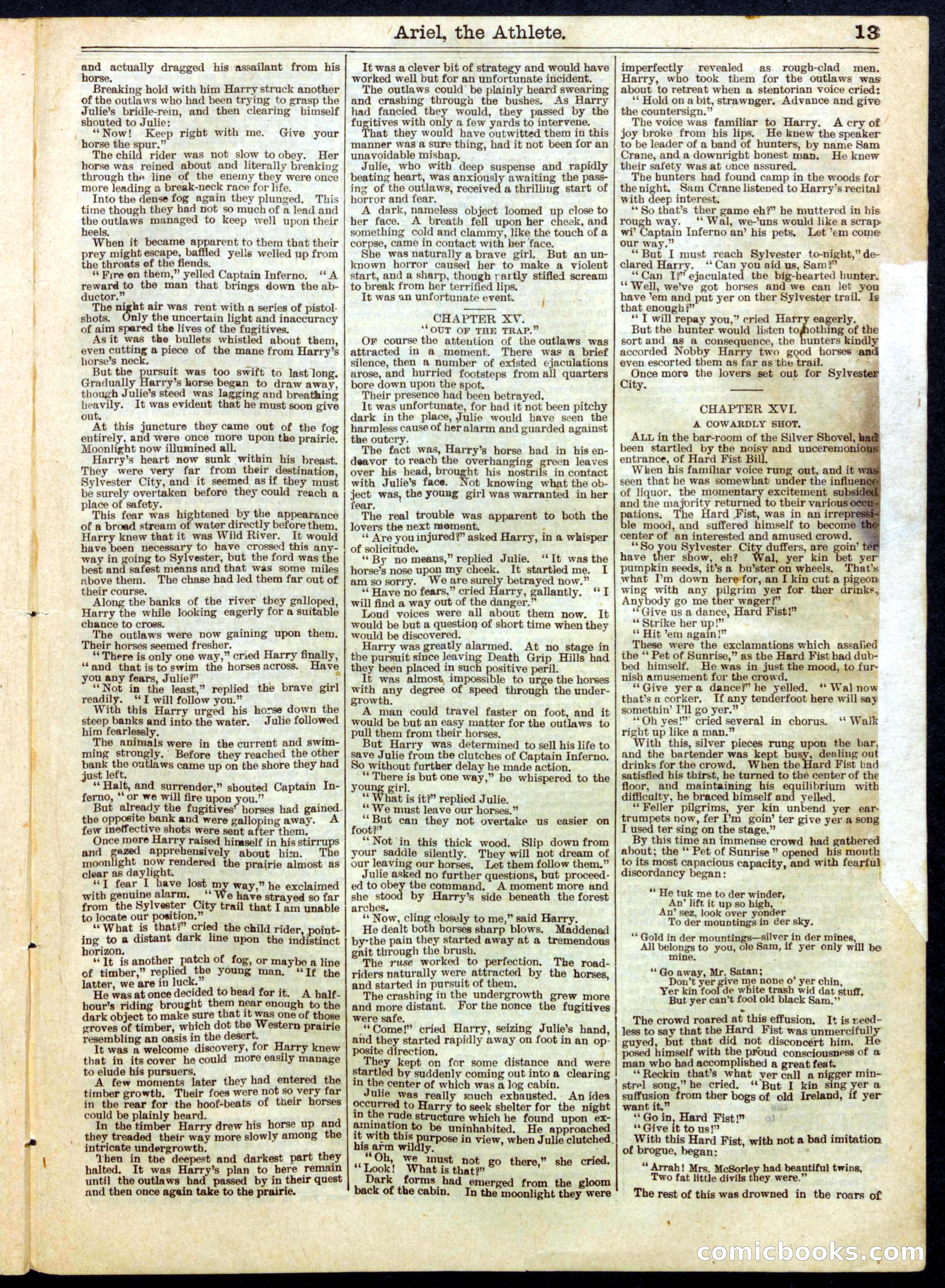 Beadle's Half Dime Library, No. 552 — page 13 of 16