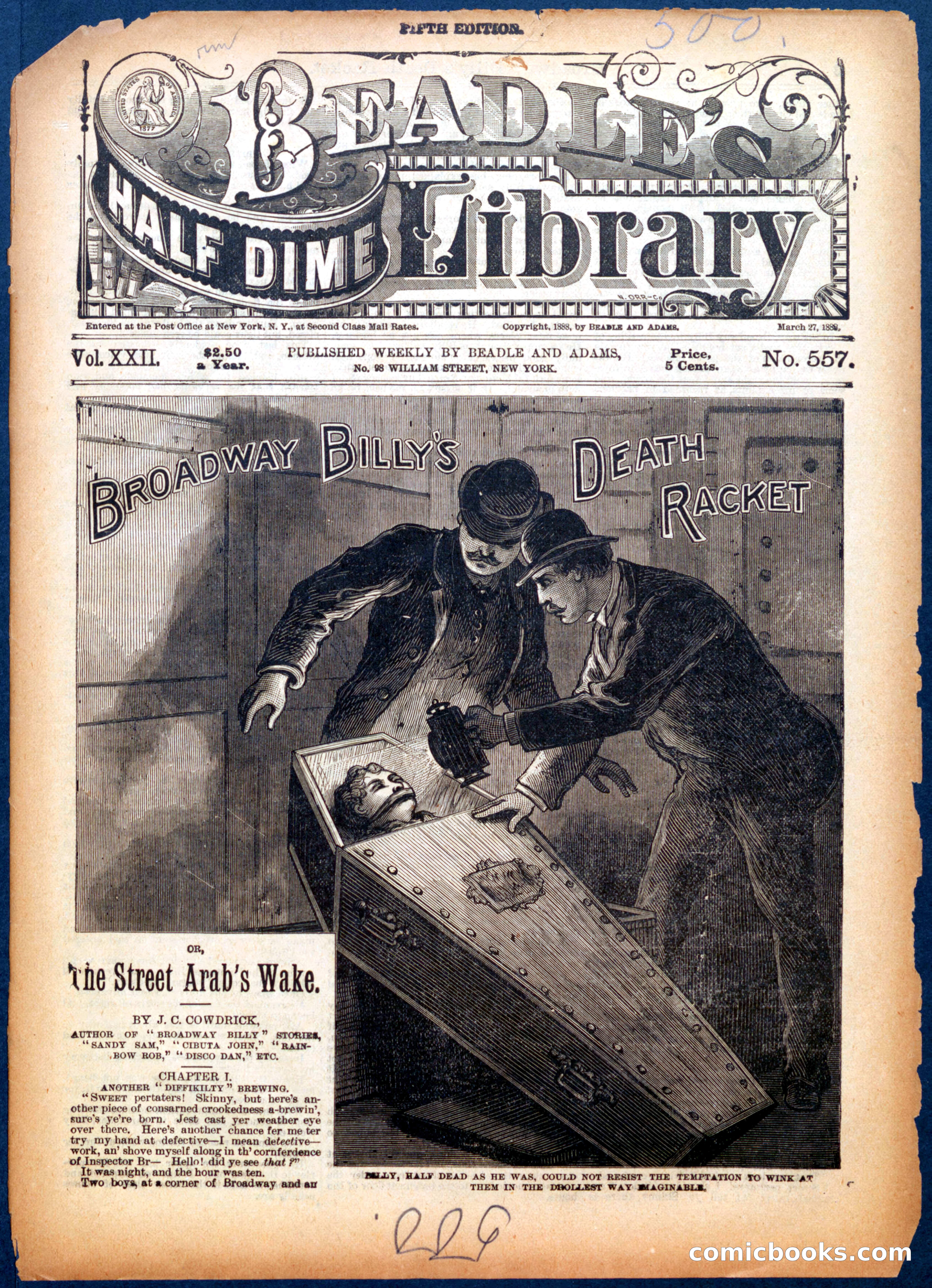 Beadle's Half Dime Library, No. 557 — page 1 of 16