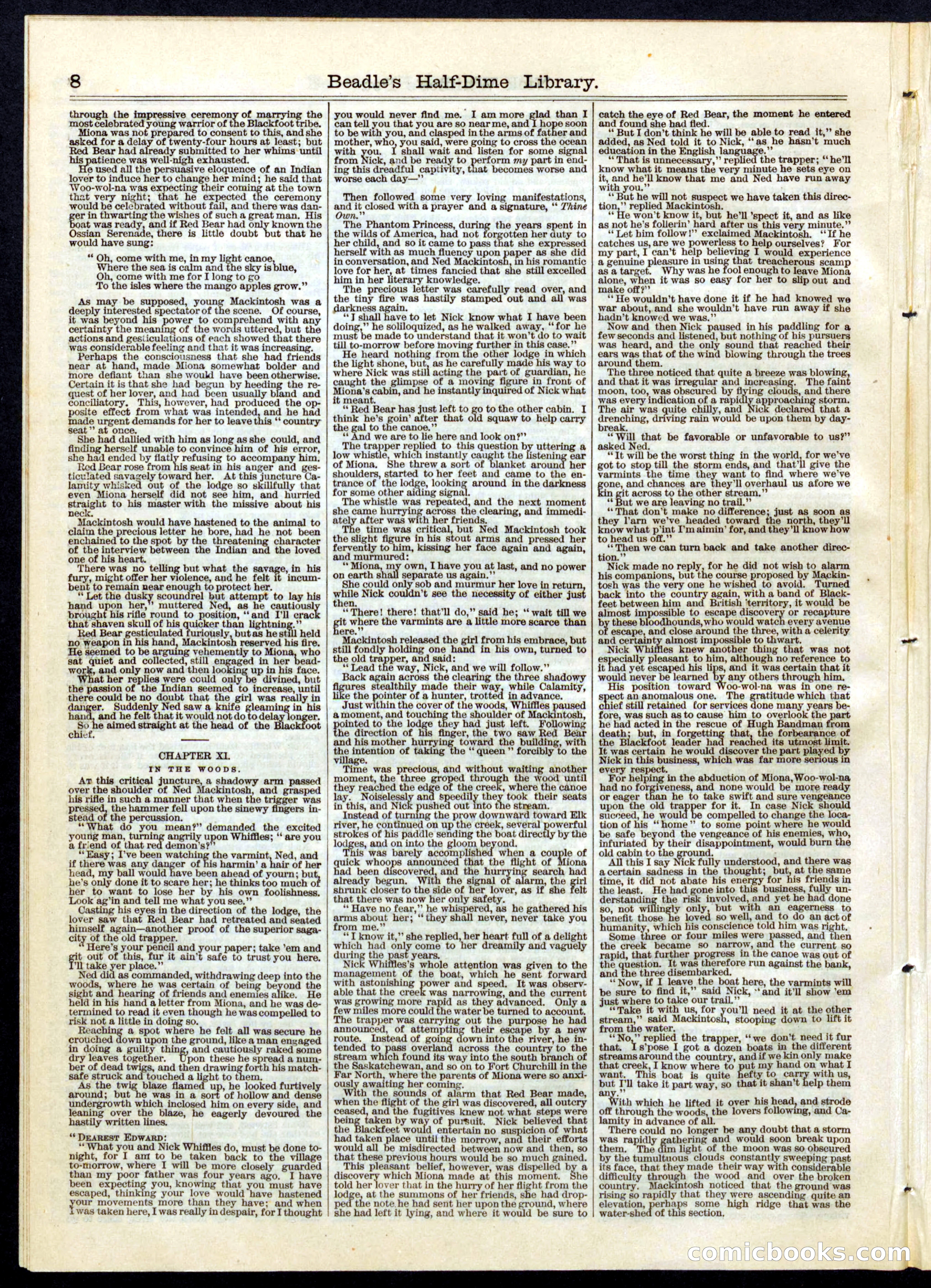 Beadle's Half Dime Library No. 56 — page 8 of 16