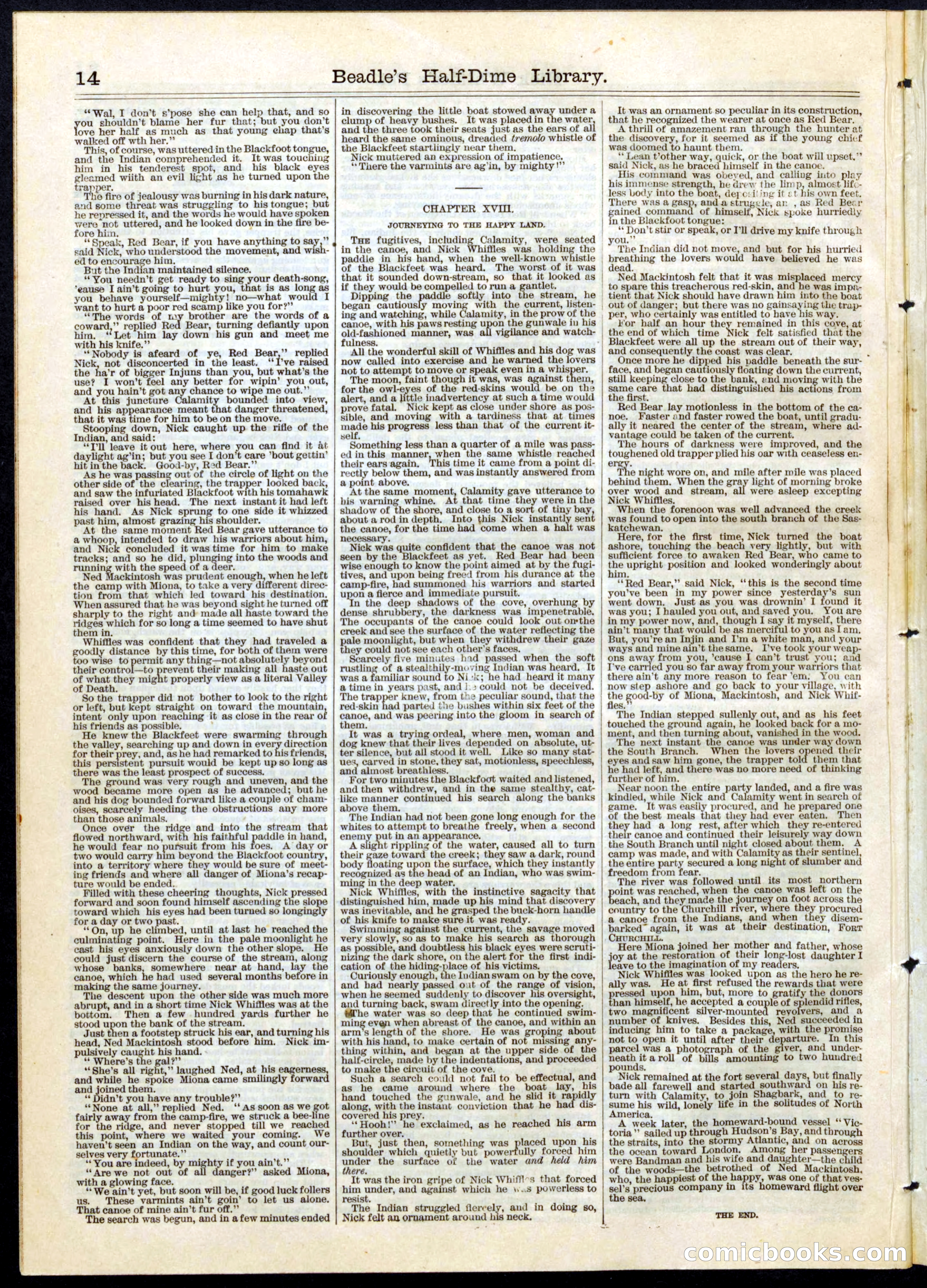 Beadle's Half Dime Library No. 56 — page 14 of 16