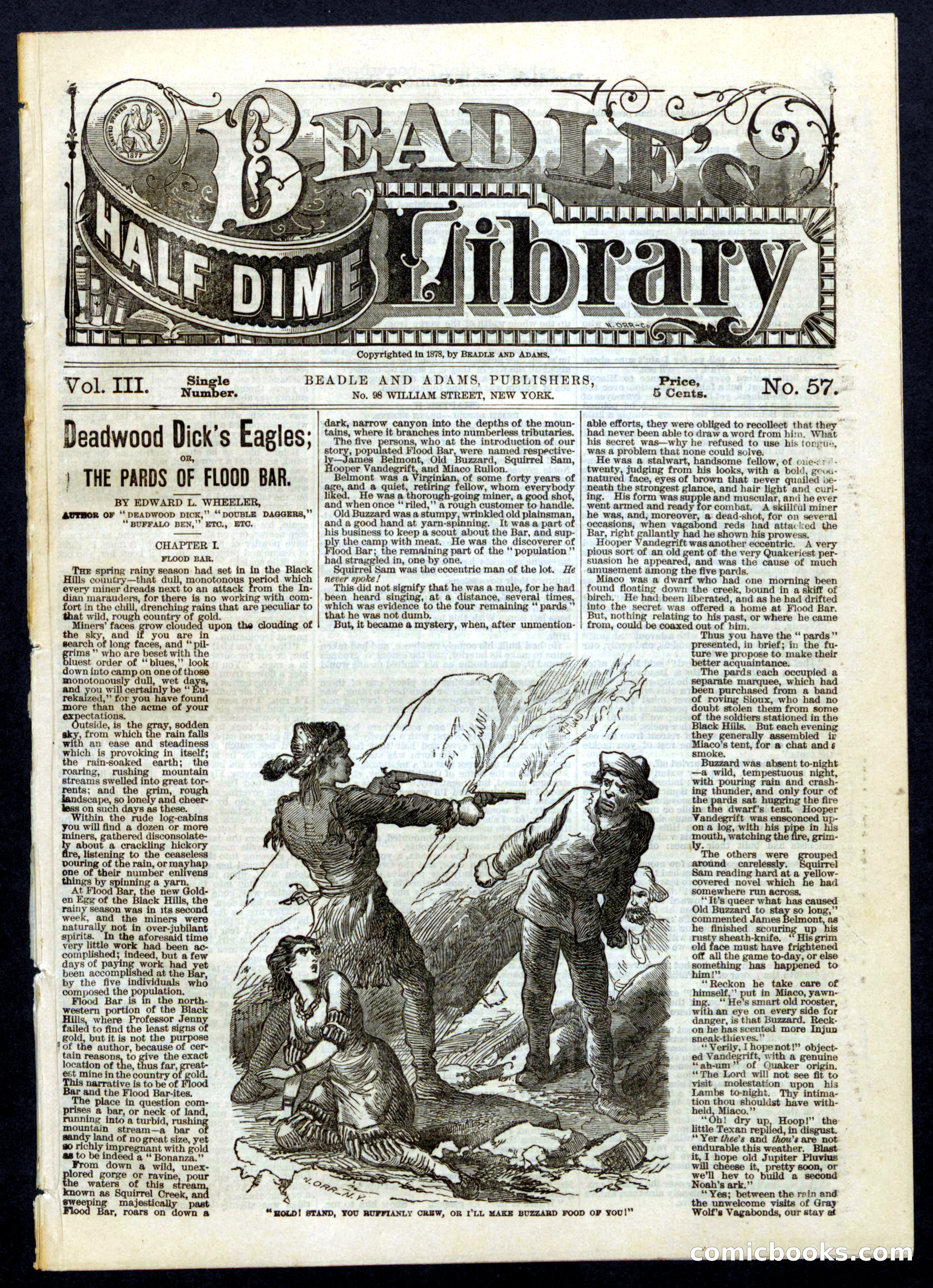 Beadle's Half Dime Library, No. 57 — page 1 of 16