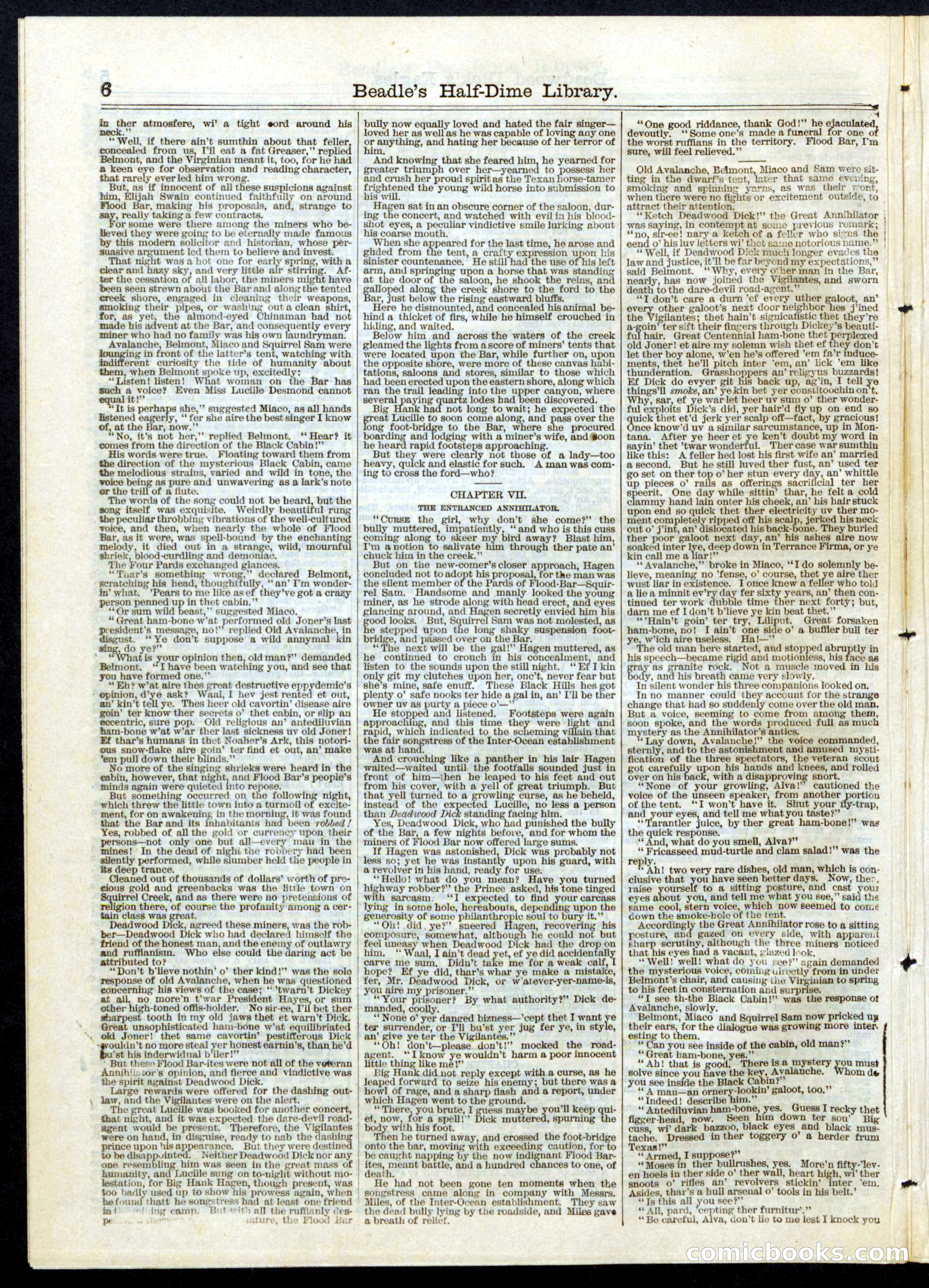 Beadle's Half Dime Library, No. 57 — page 6 of 16