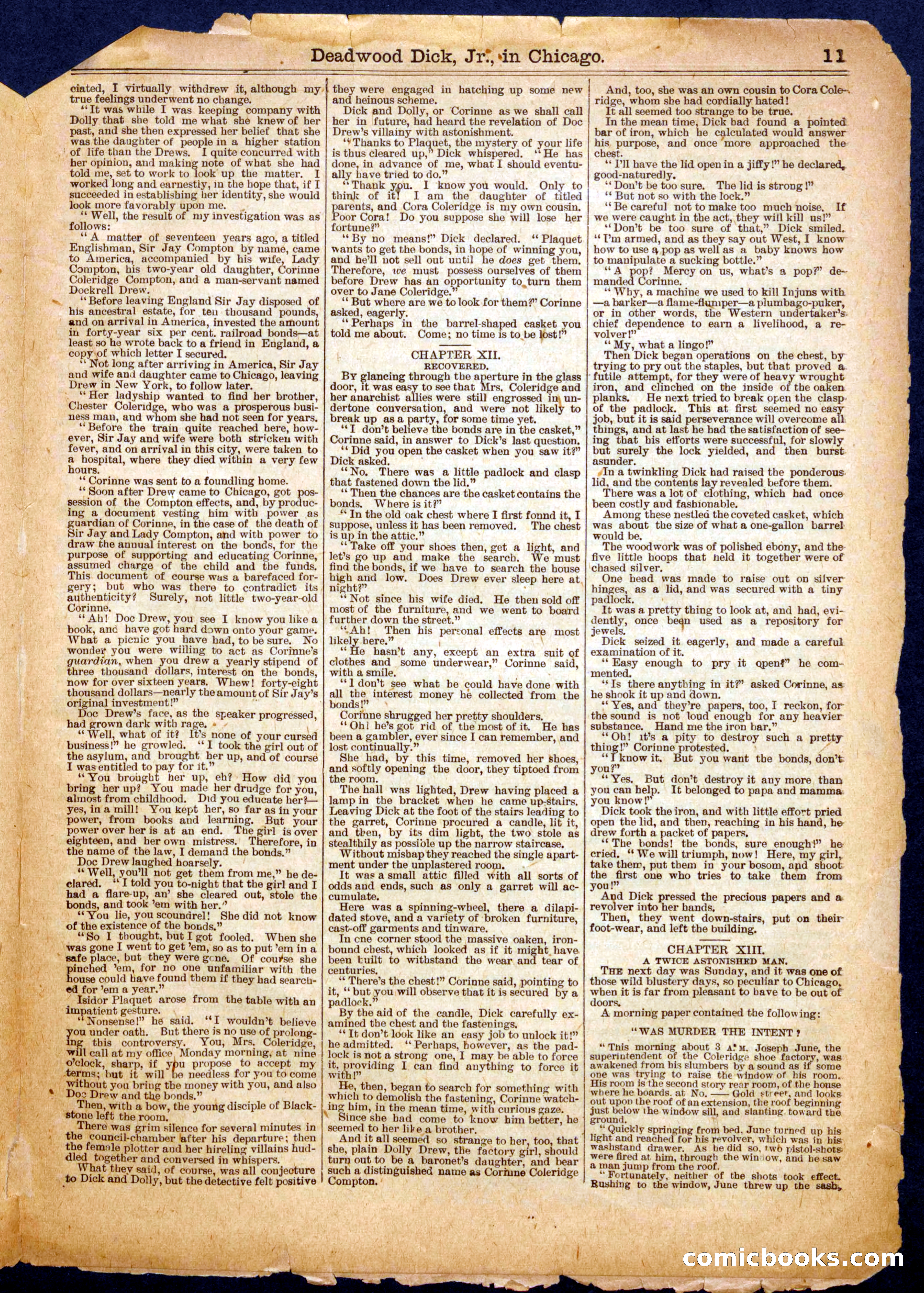 Beadle's Half Dime Library, No. 572 — page 11 of 16