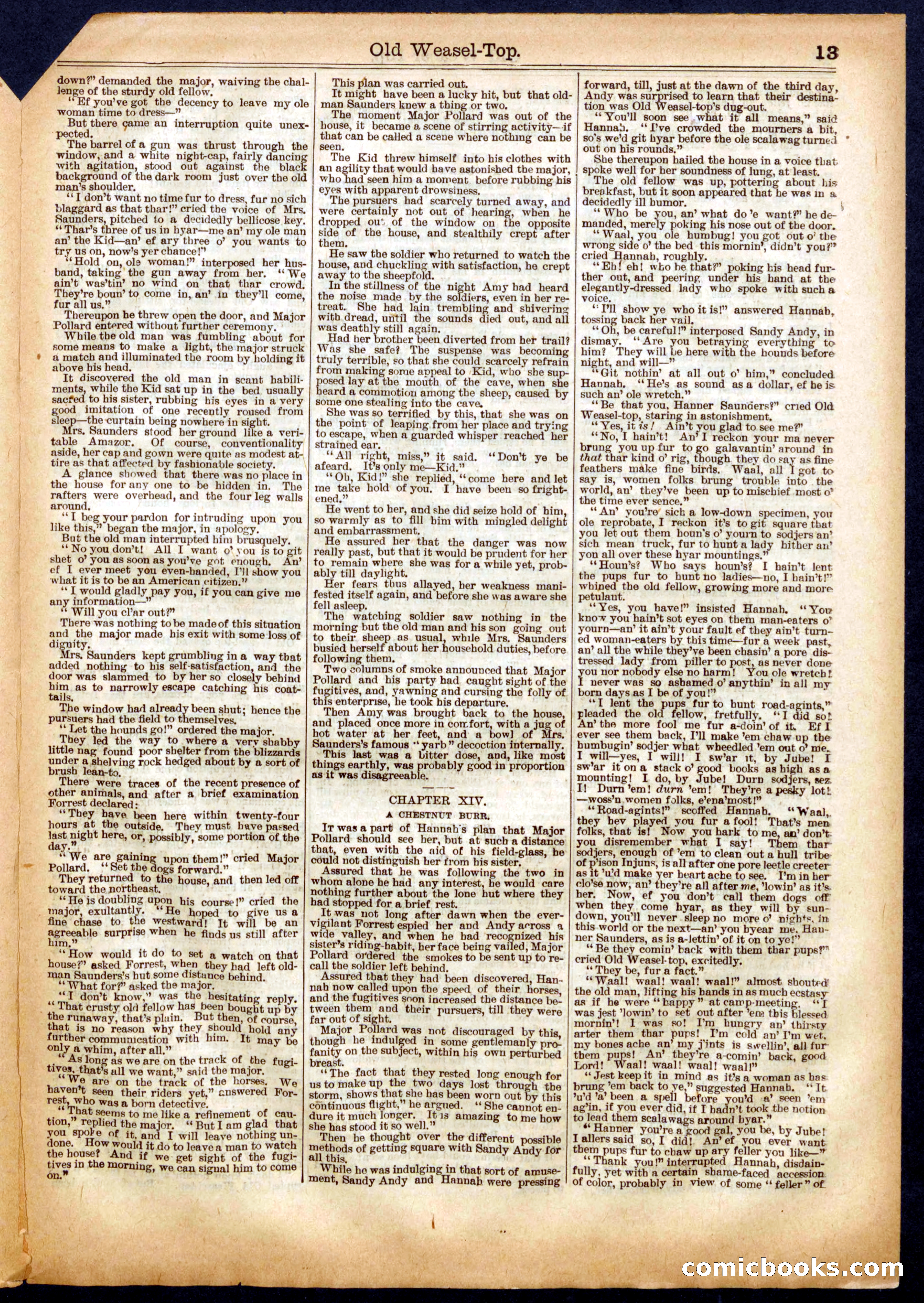 Beadle's Half Dime Library, No. 574 — page 13 of 16
