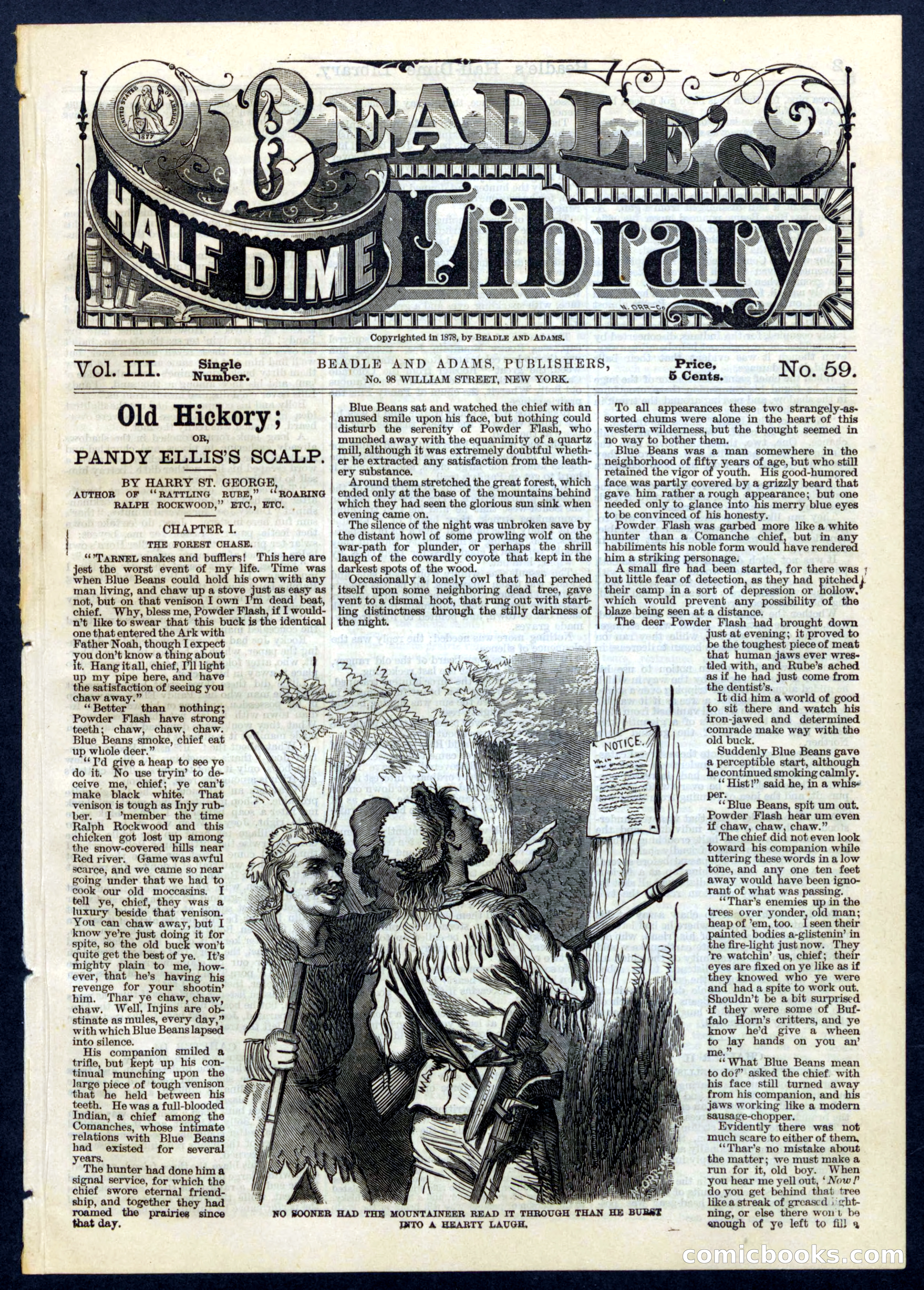 Beadle's Half Dime Library, No. 59 — page 1 of 16