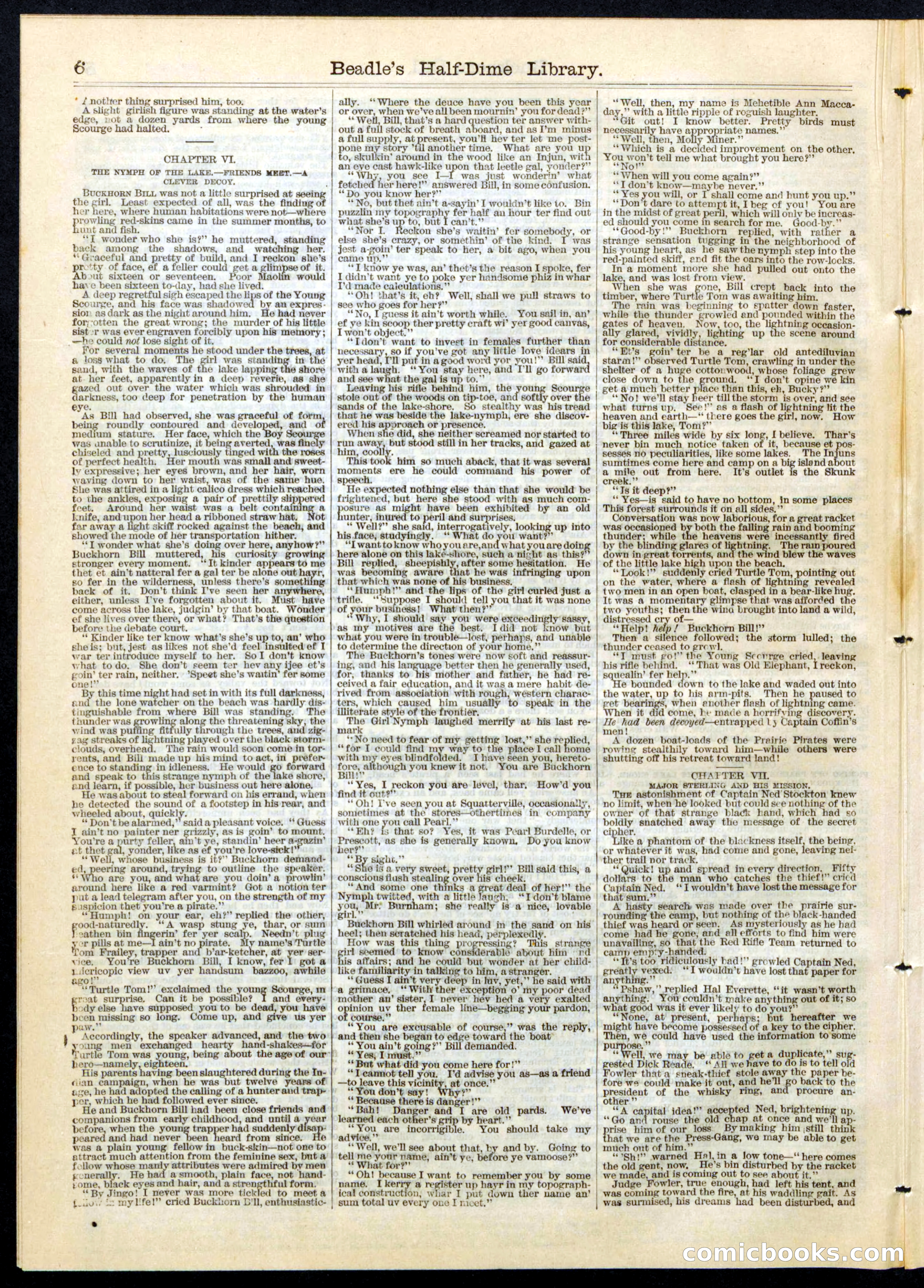 Beadle's Half Dime Library, No. 61 — page 6 of 16