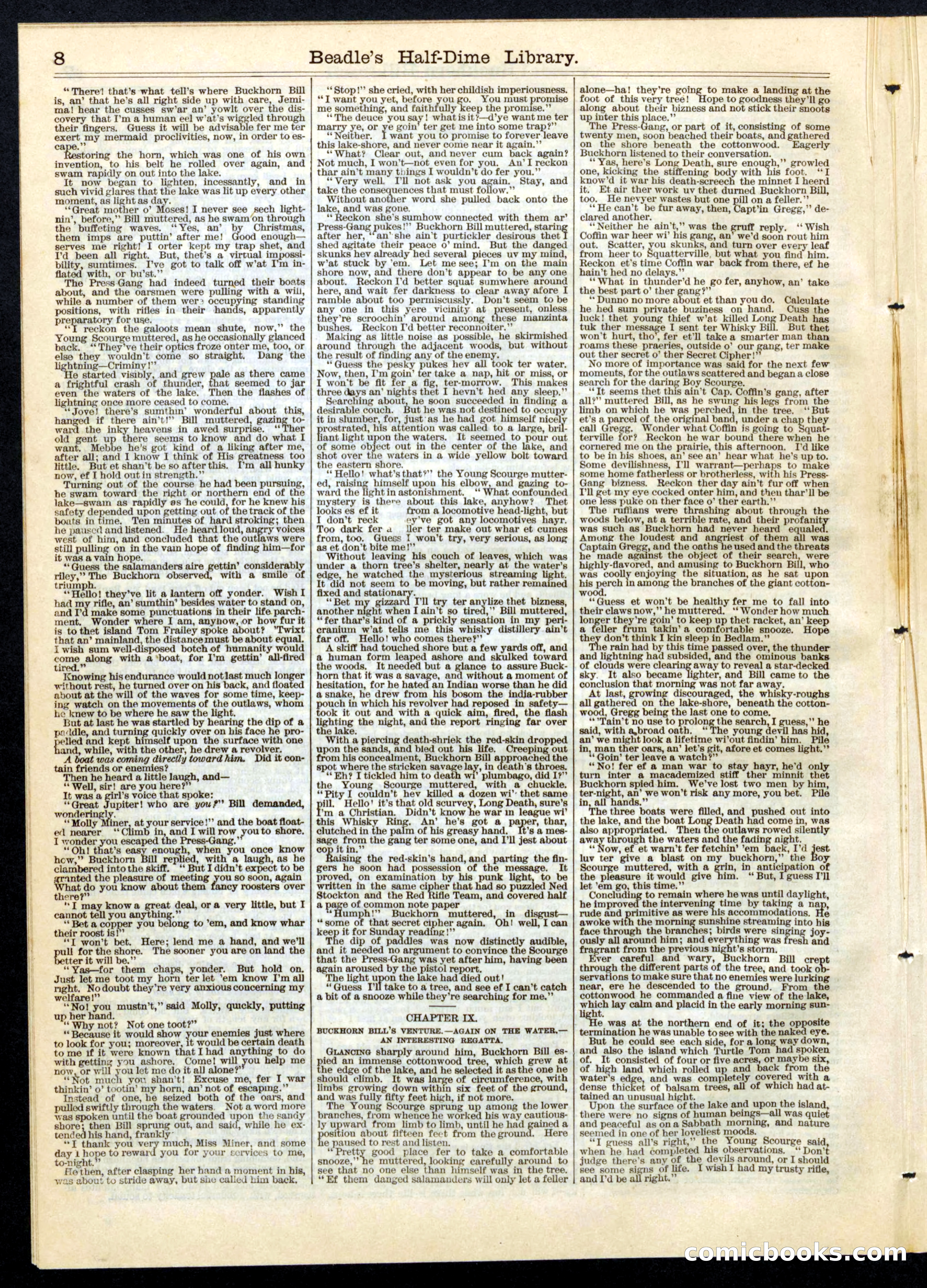 Beadle's Half Dime Library, No. 61 — page 8 of 16
