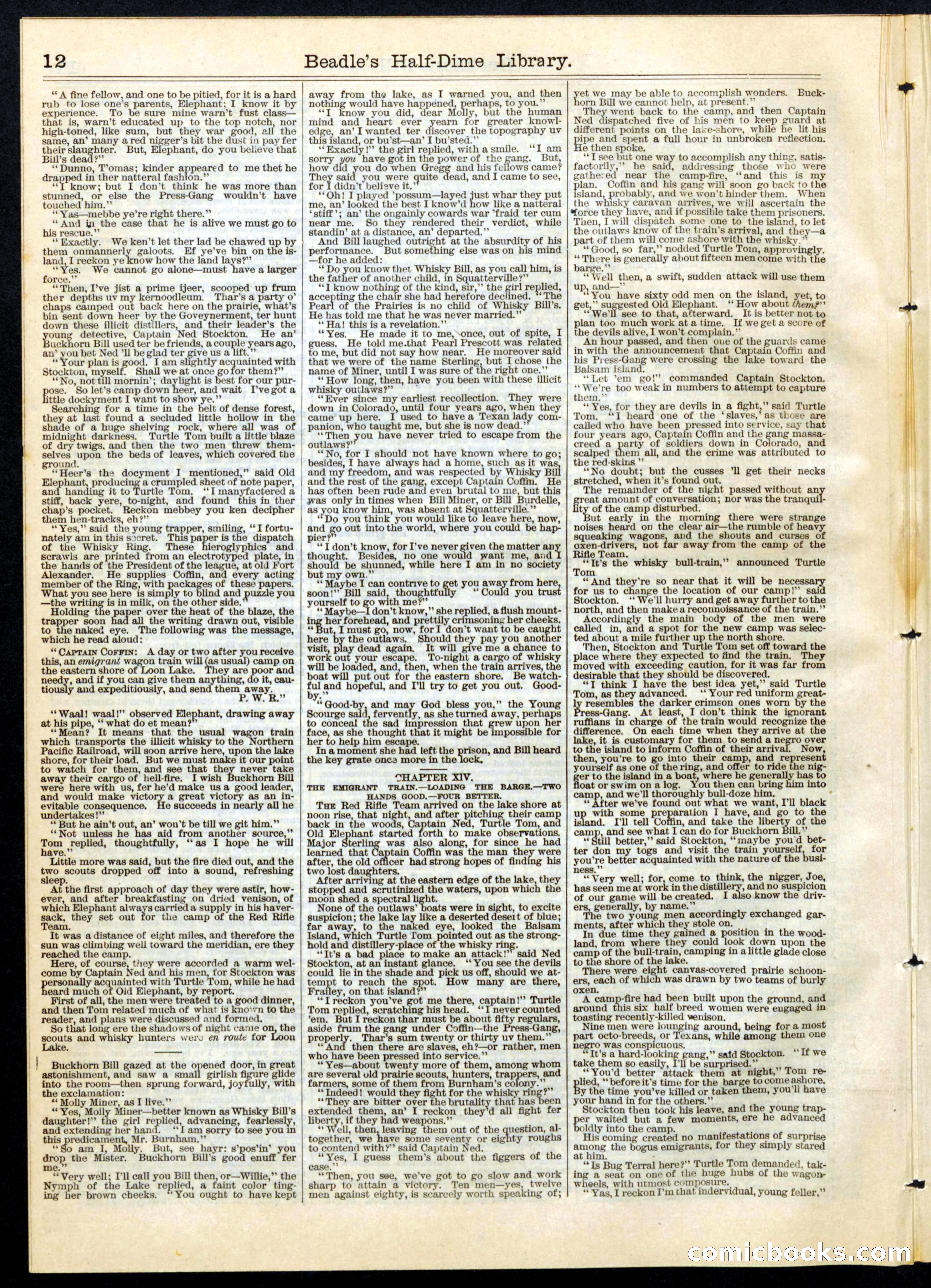 Beadle's Half Dime Library, No. 61 — page 12 of 16