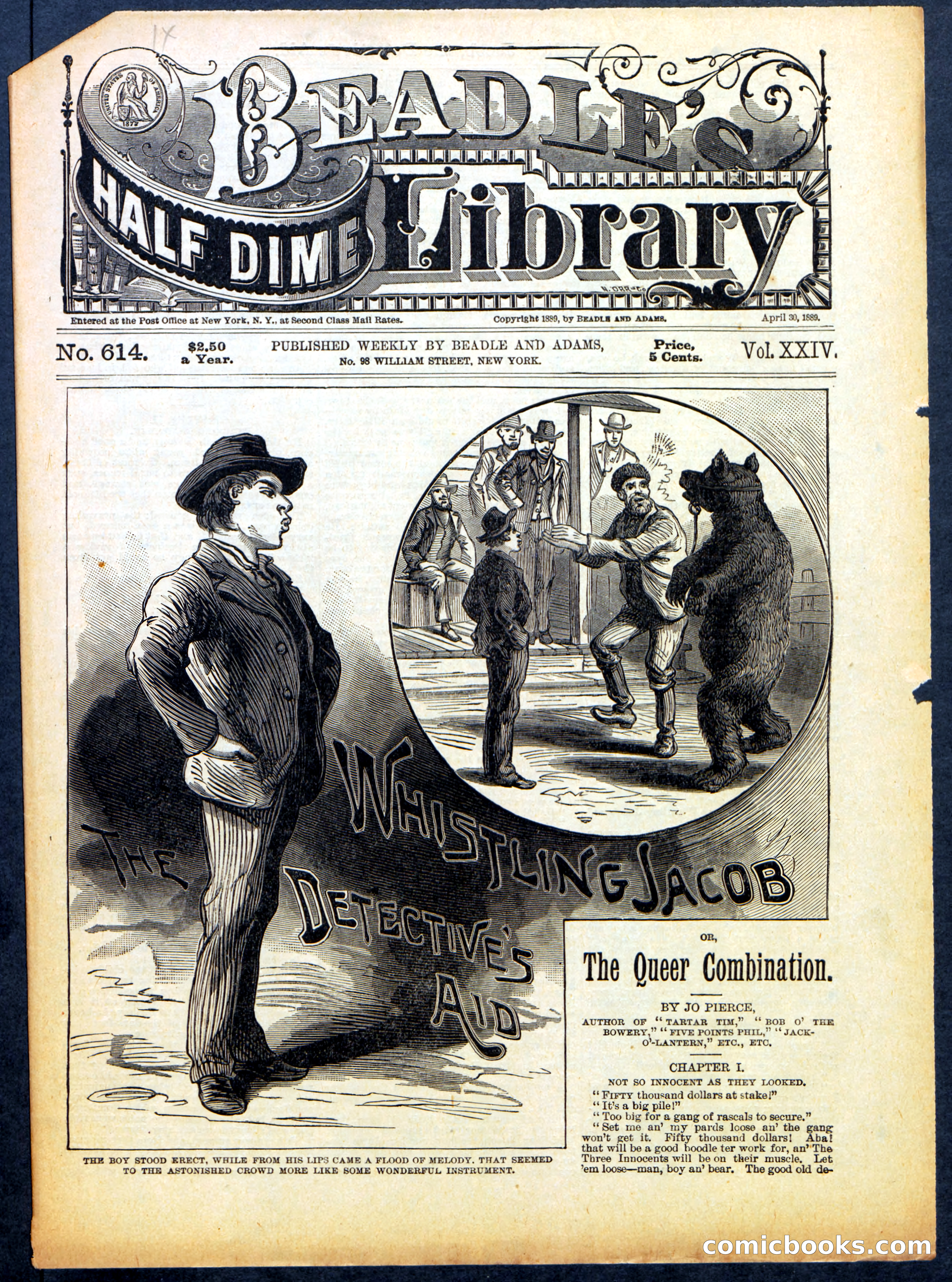 Beadle's Half Dime Library No. 614 — page 1 of 16
