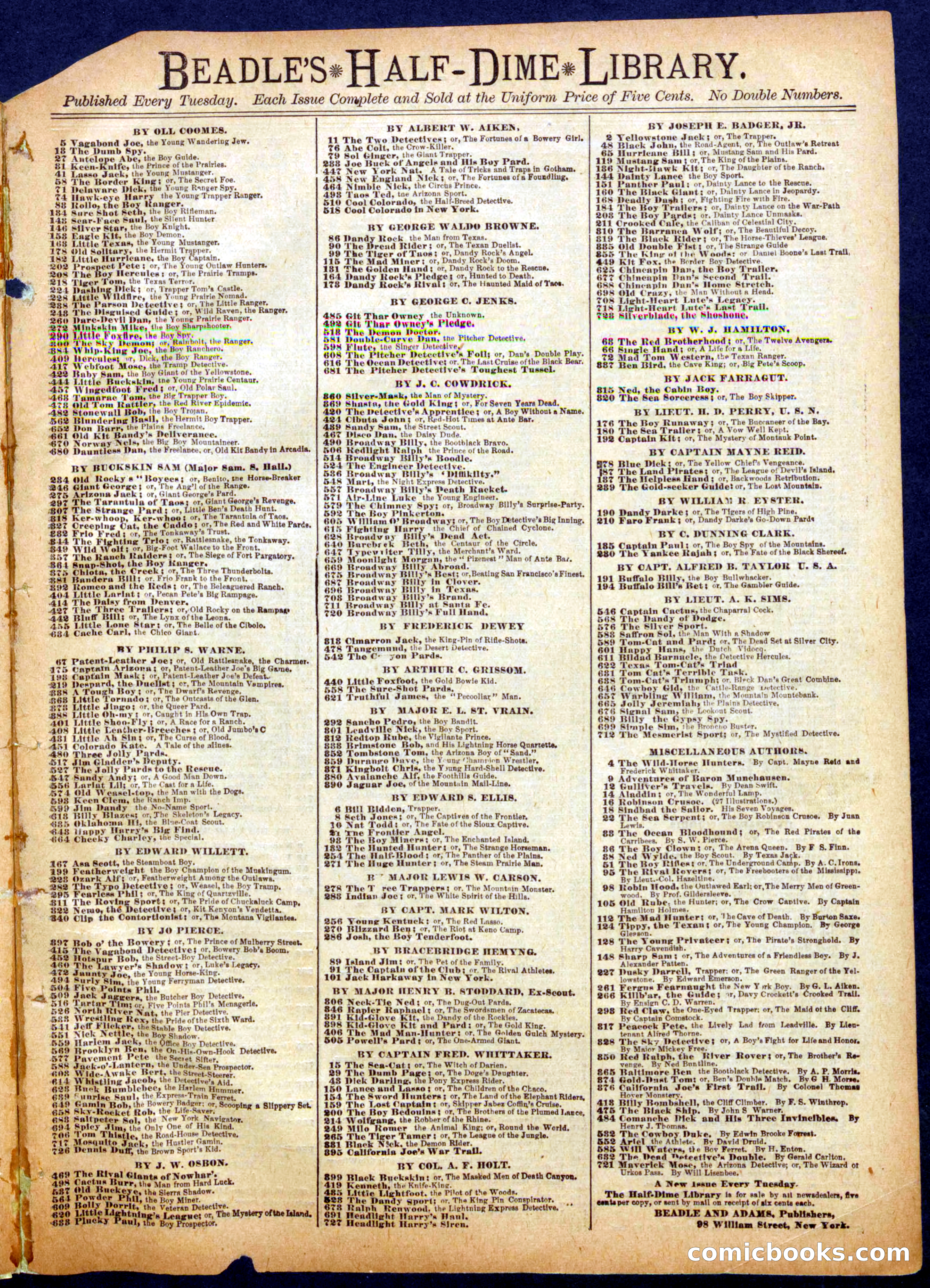 Beadle's Half Dime Library No. 618 — page 15 of 16