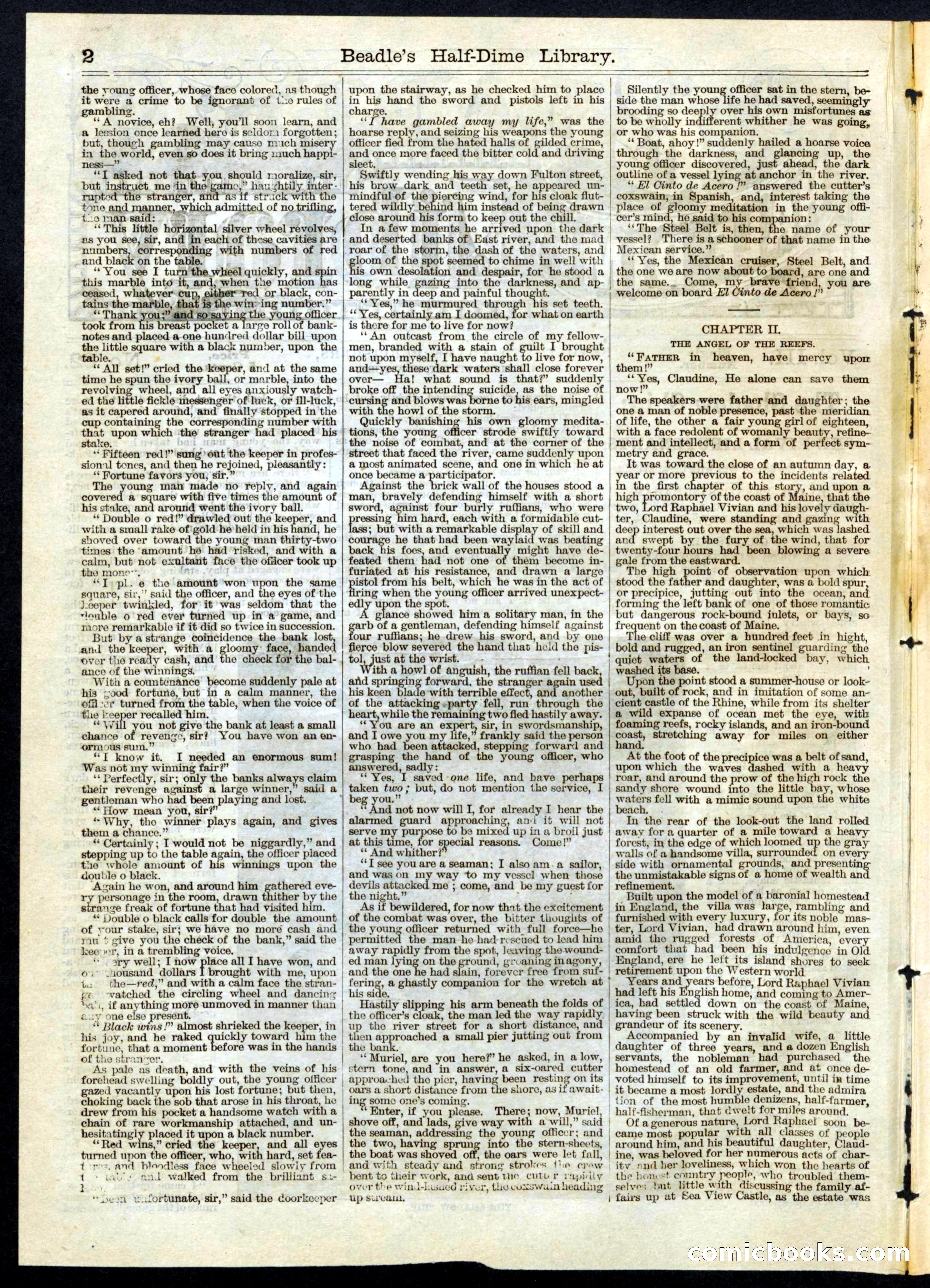 Beadle's Half Dime Library, No. 62 — page 2 of 16