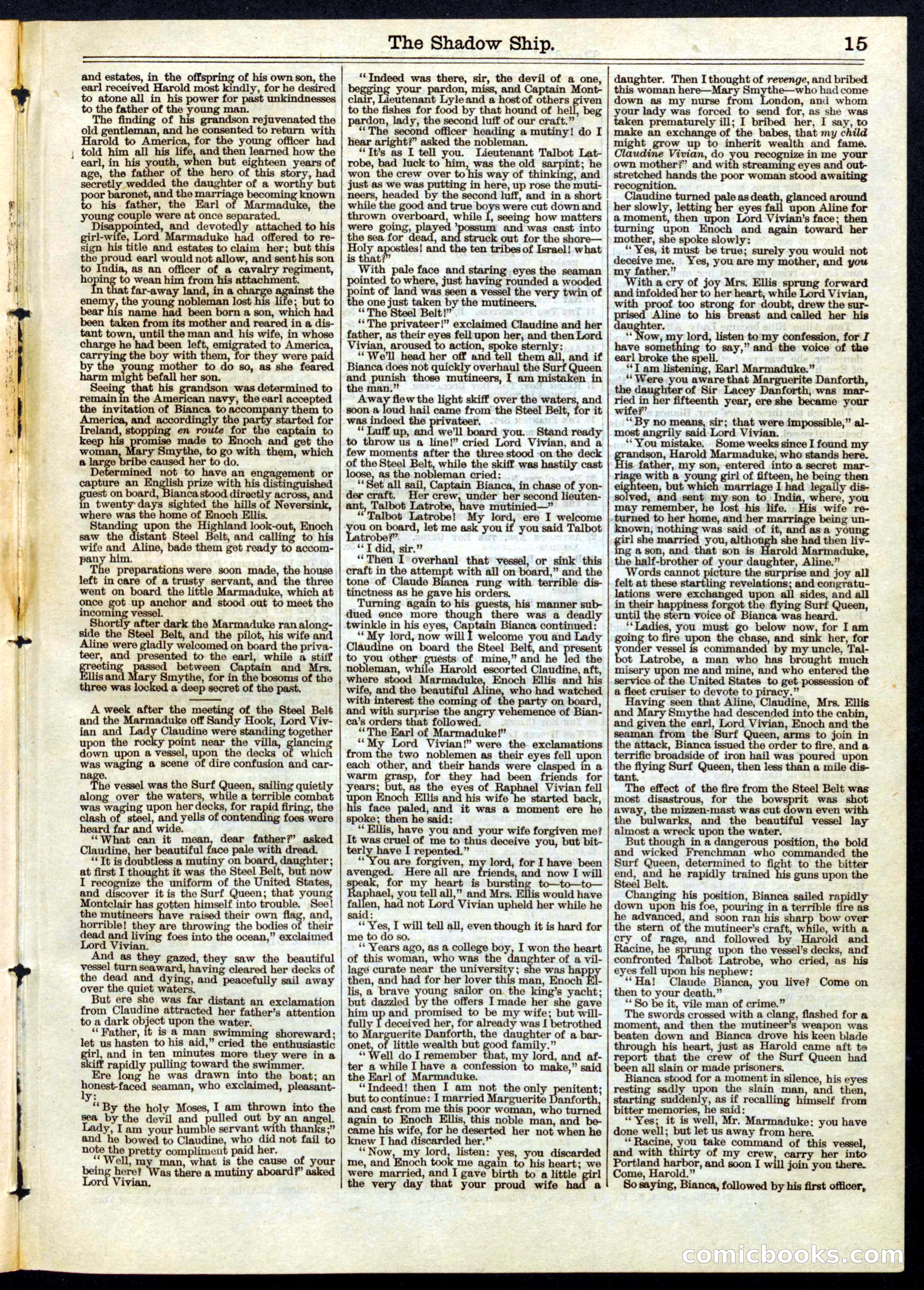 Beadle's Half Dime Library, No. 62 — page 15 of 16