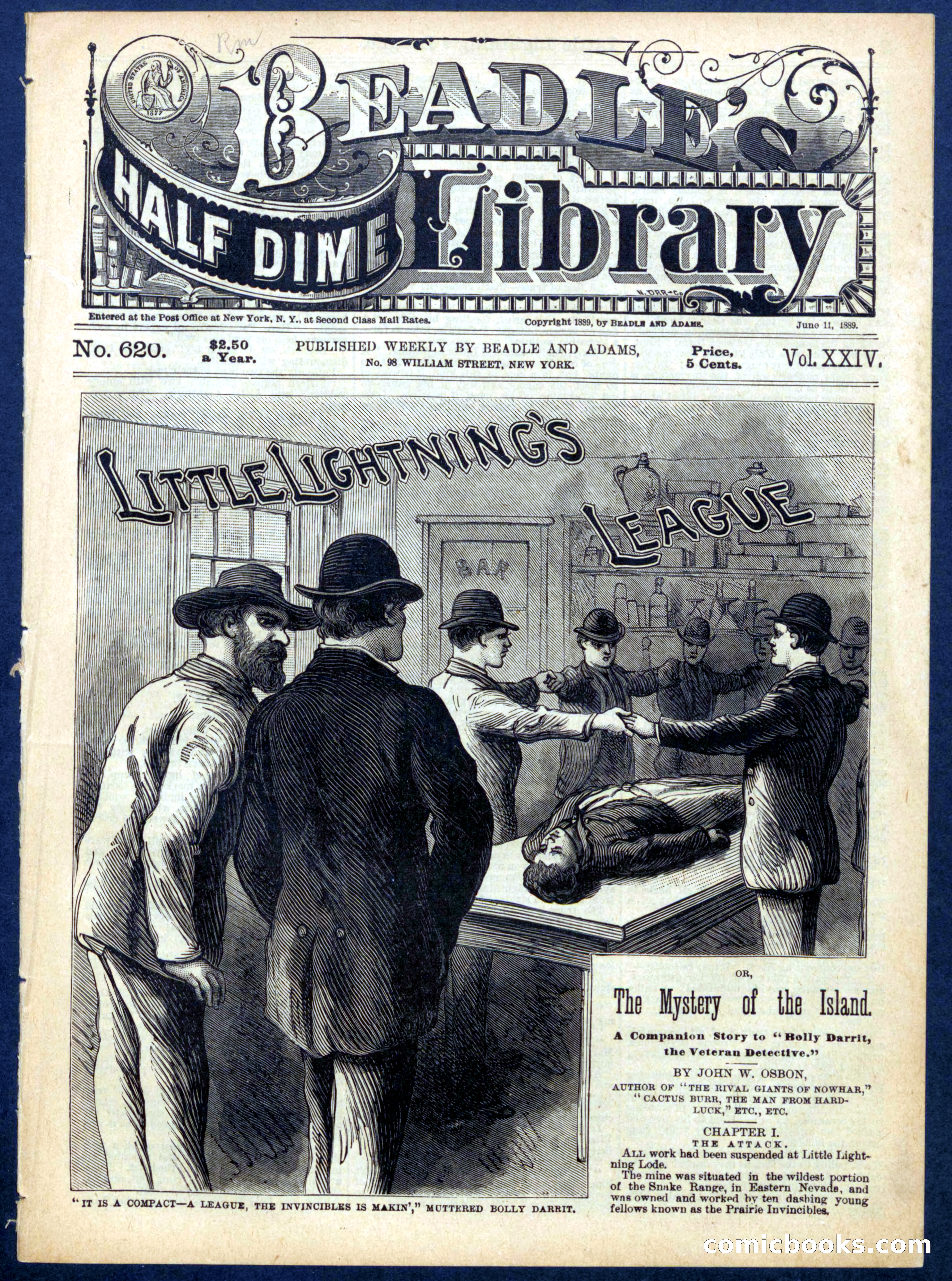 Beadle's Half Dime Library, No. 620 — page 1 of 16