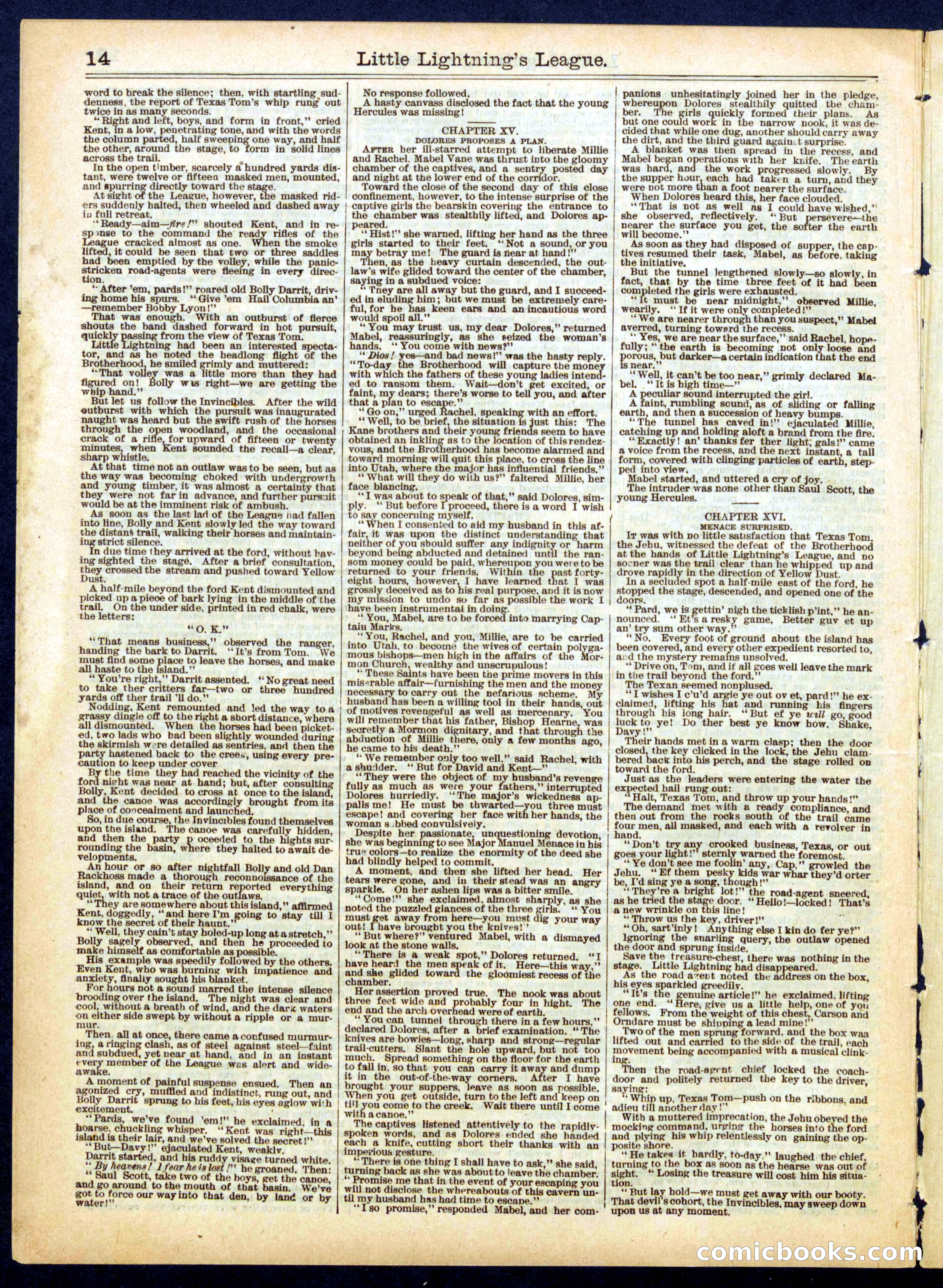 Beadle's Half Dime Library, No. 620 — page 14 of 16