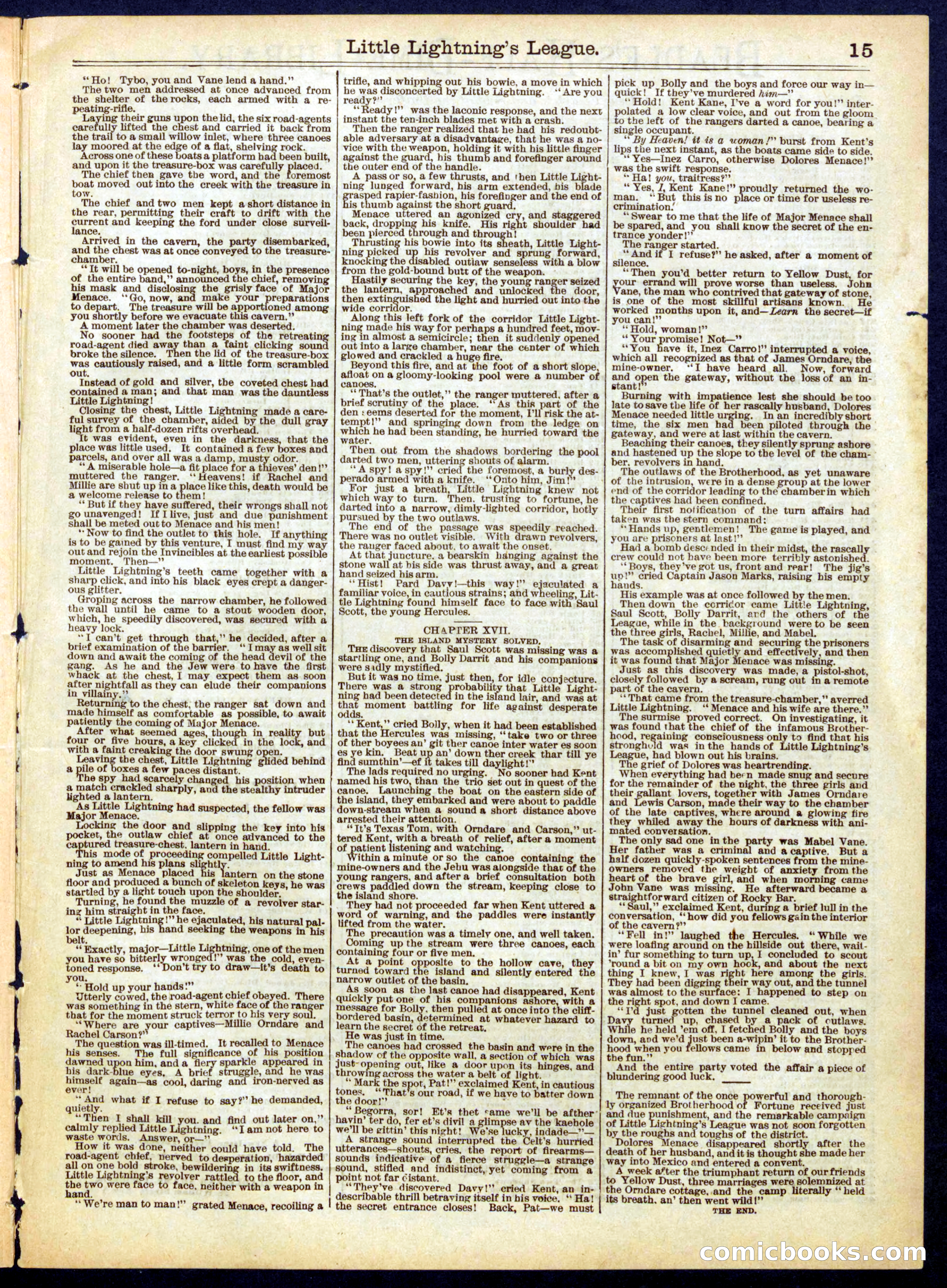 Beadle's Half Dime Library, No. 620 — page 15 of 16