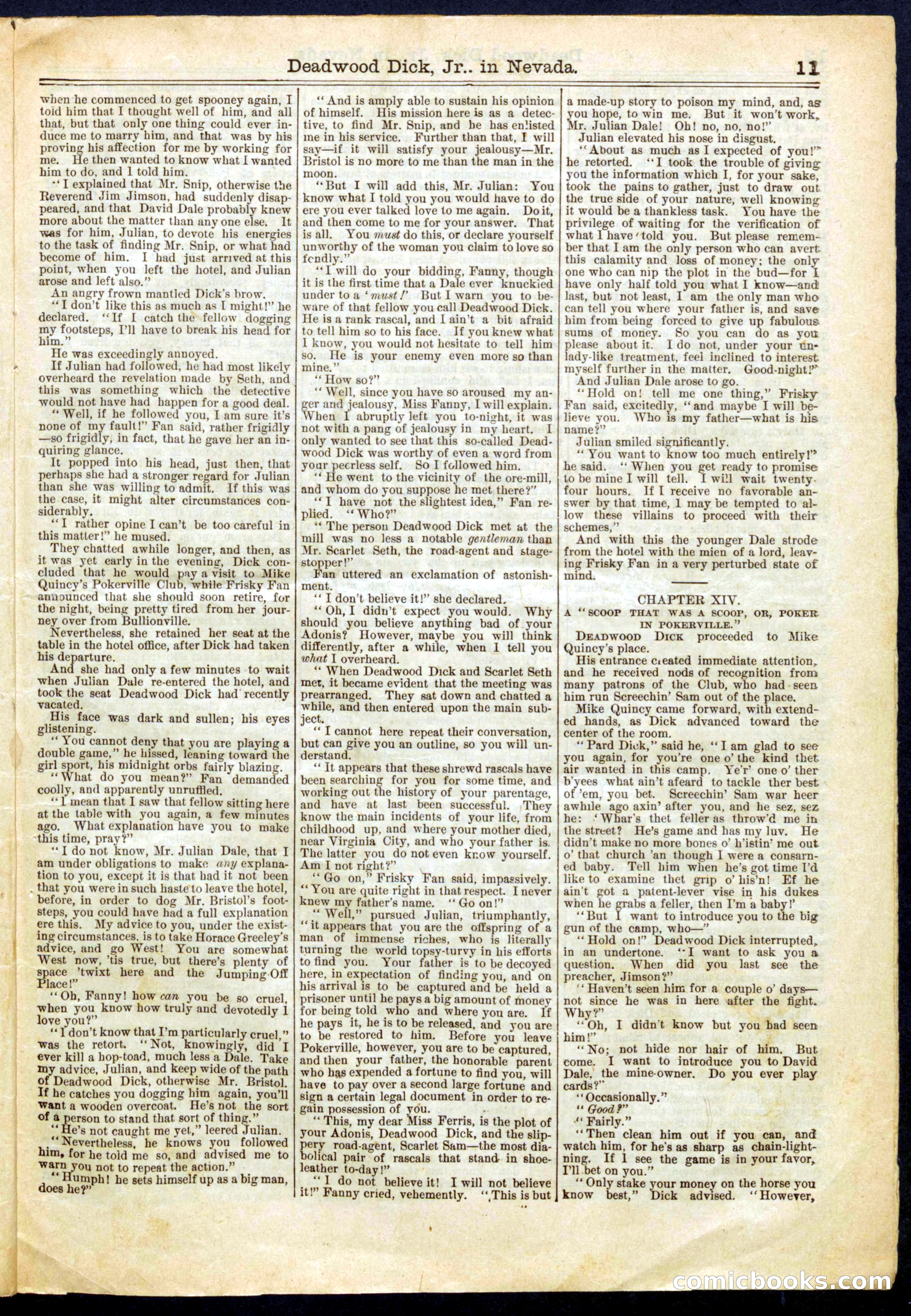 Beadle's Half Dime Library No. 624 — page 11 of 16