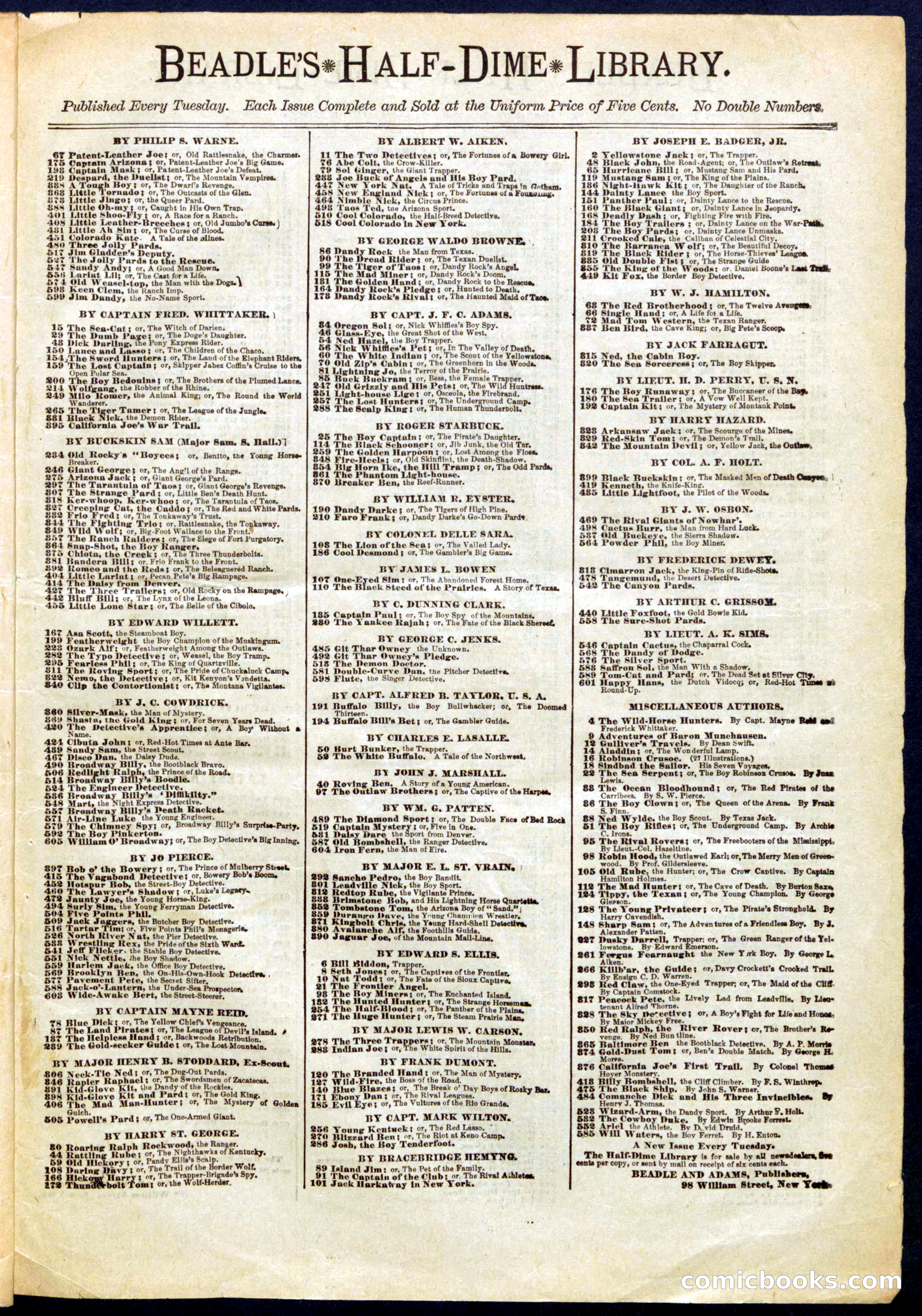 Beadle's Half Dime Library No. 624 — page 15 of 16