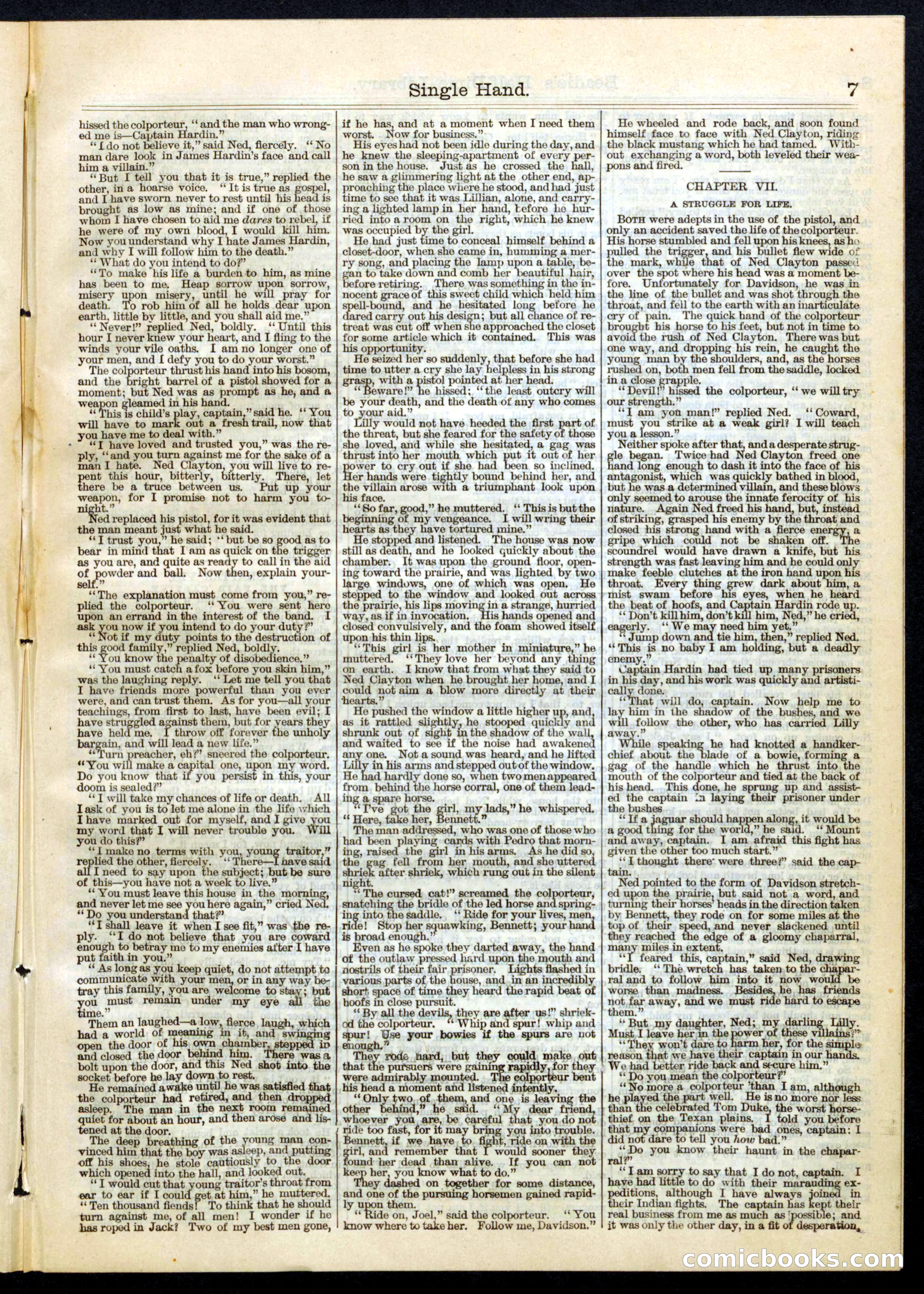 Beadle's Half Dime Library, No. 66 — page 7 of 16