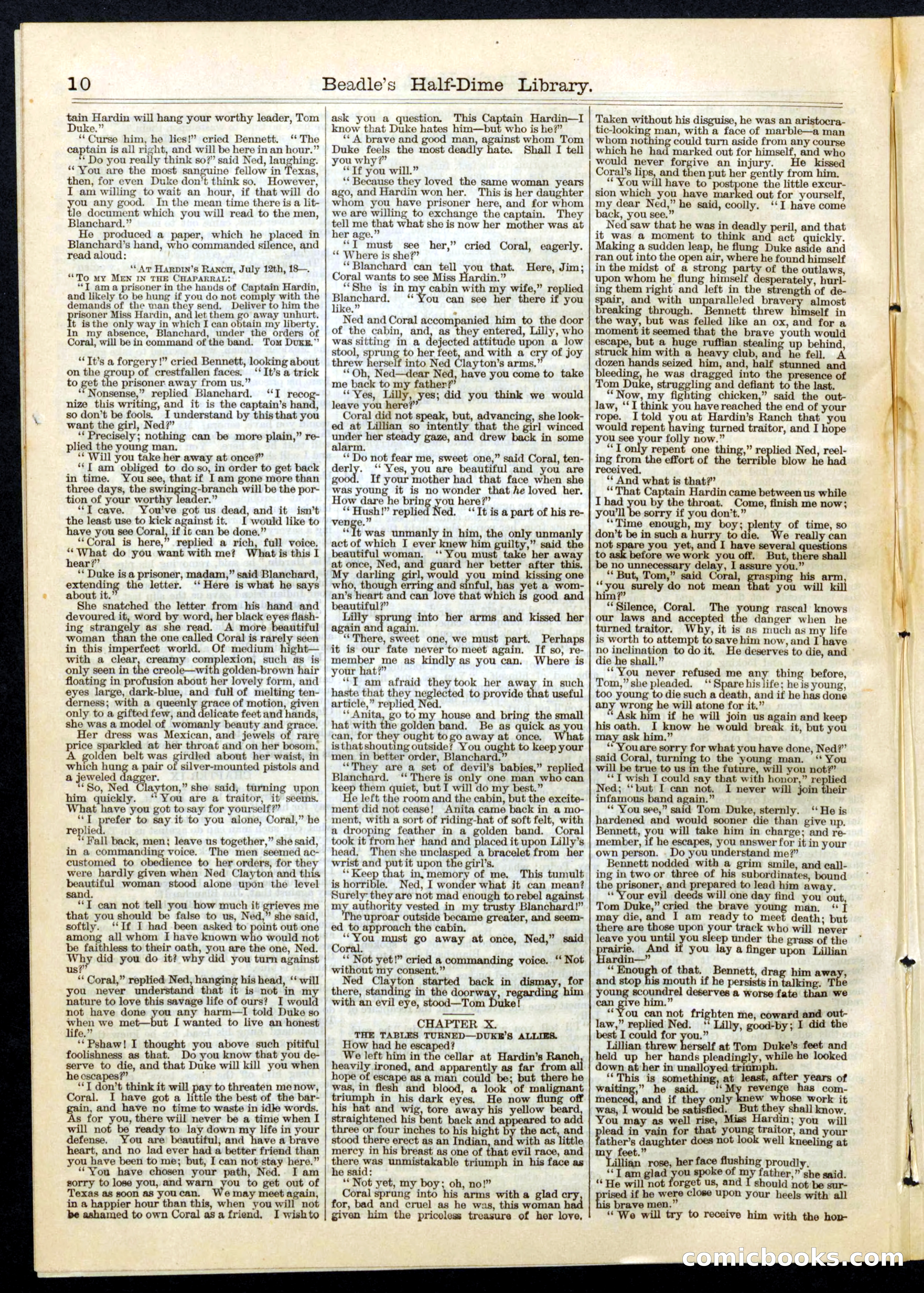 Beadle's Half Dime Library, No. 66 — page 10 of 16