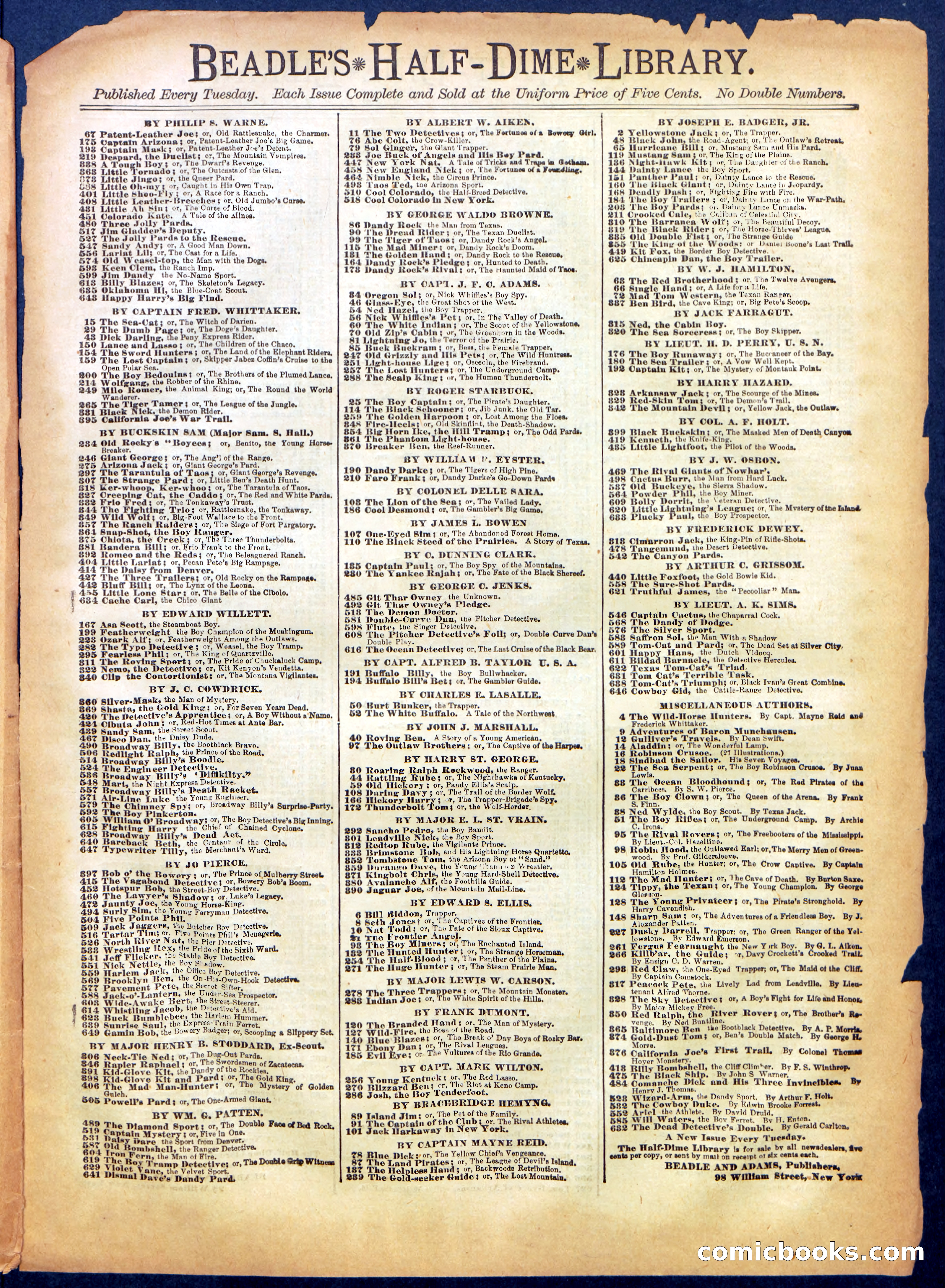 Beadle's Half Dime Library No. 665 — page 15 of 16