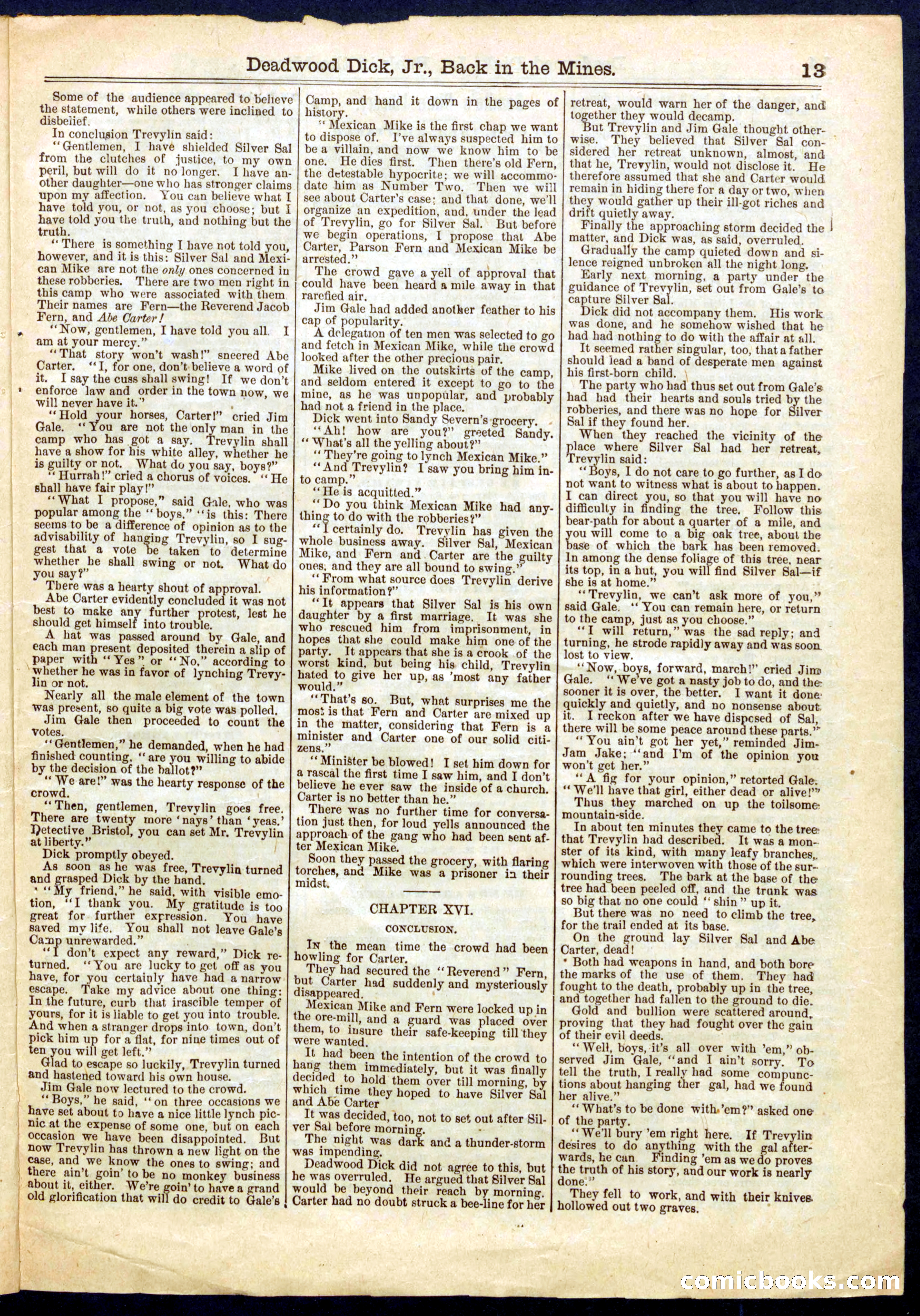Beadle's Half Dime Library No. 666 — page 13 of 16