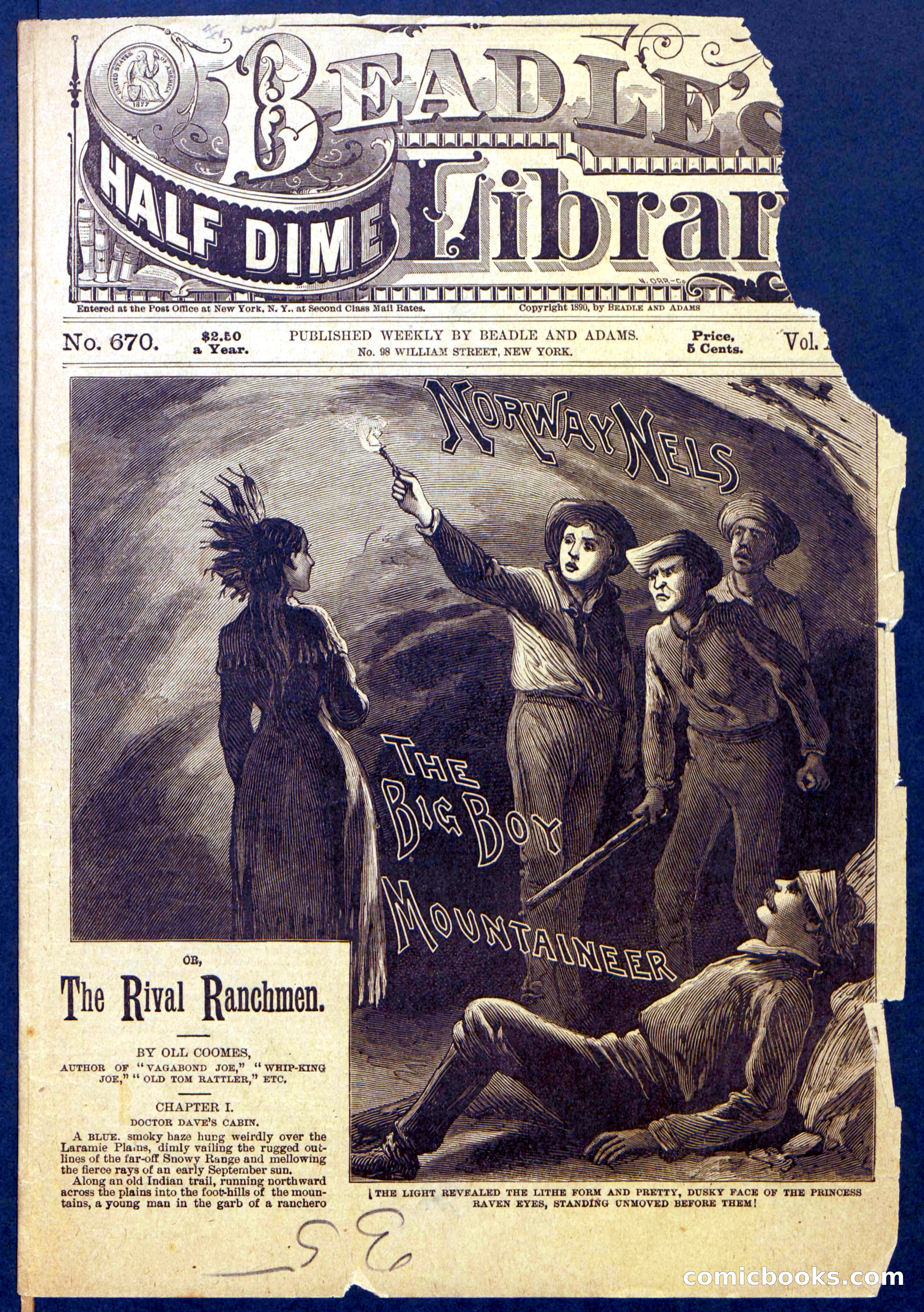 Beadle's Half Dime Library No. 870 — page 1 of 16