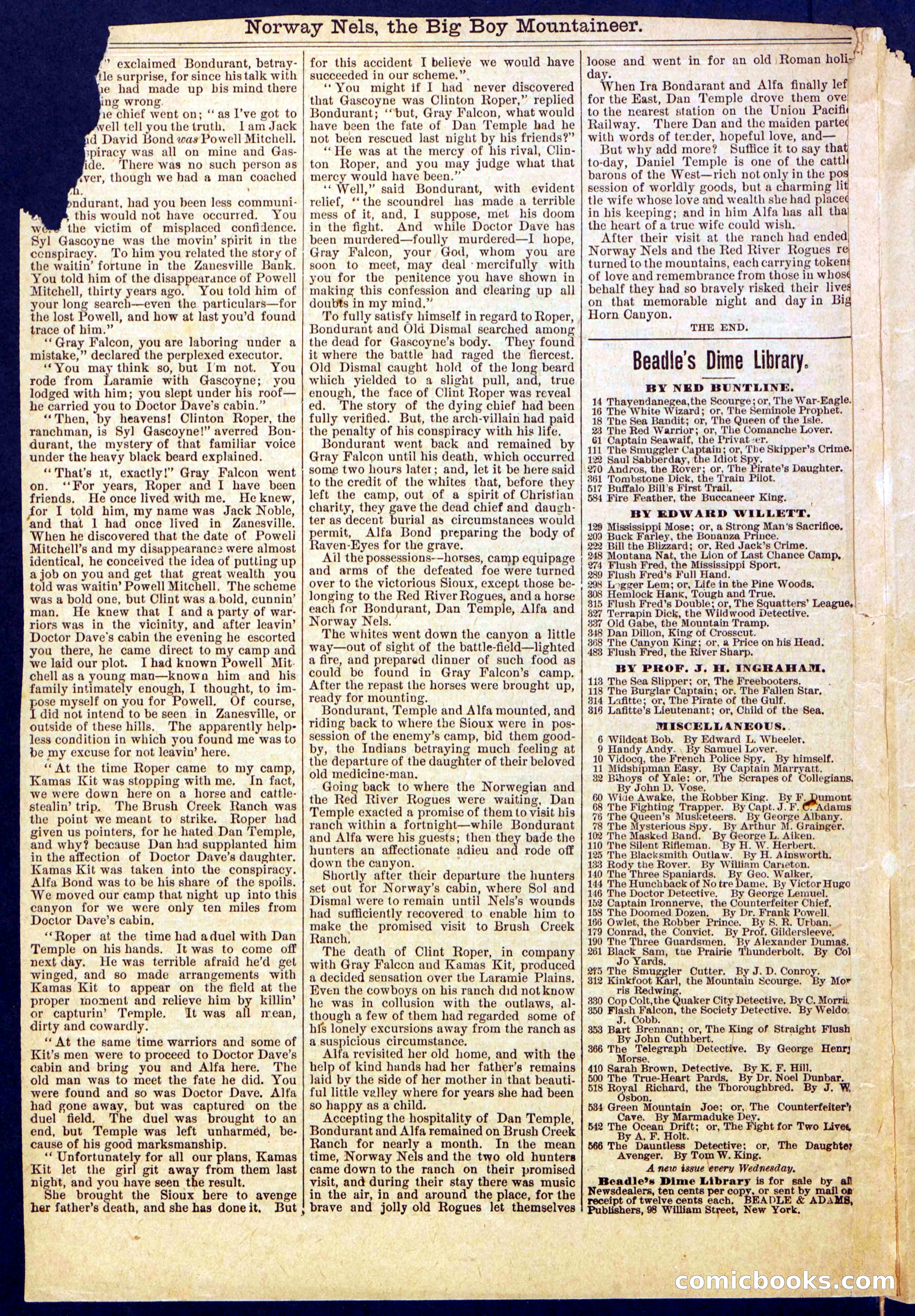 Beadle's Half Dime Library No. 870 — page 14 of 16