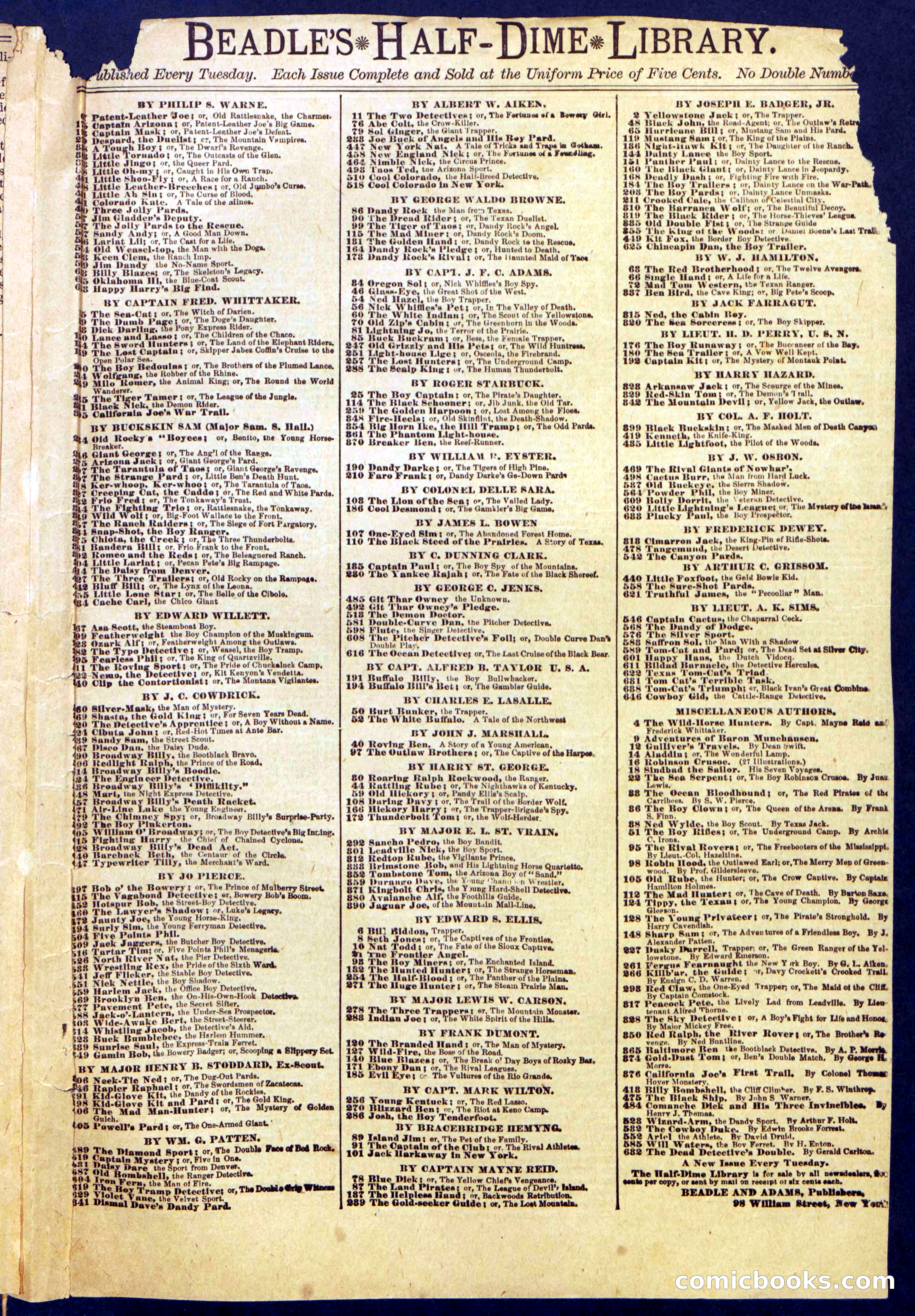 Beadle's Half Dime Library No. 870 — page 15 of 16