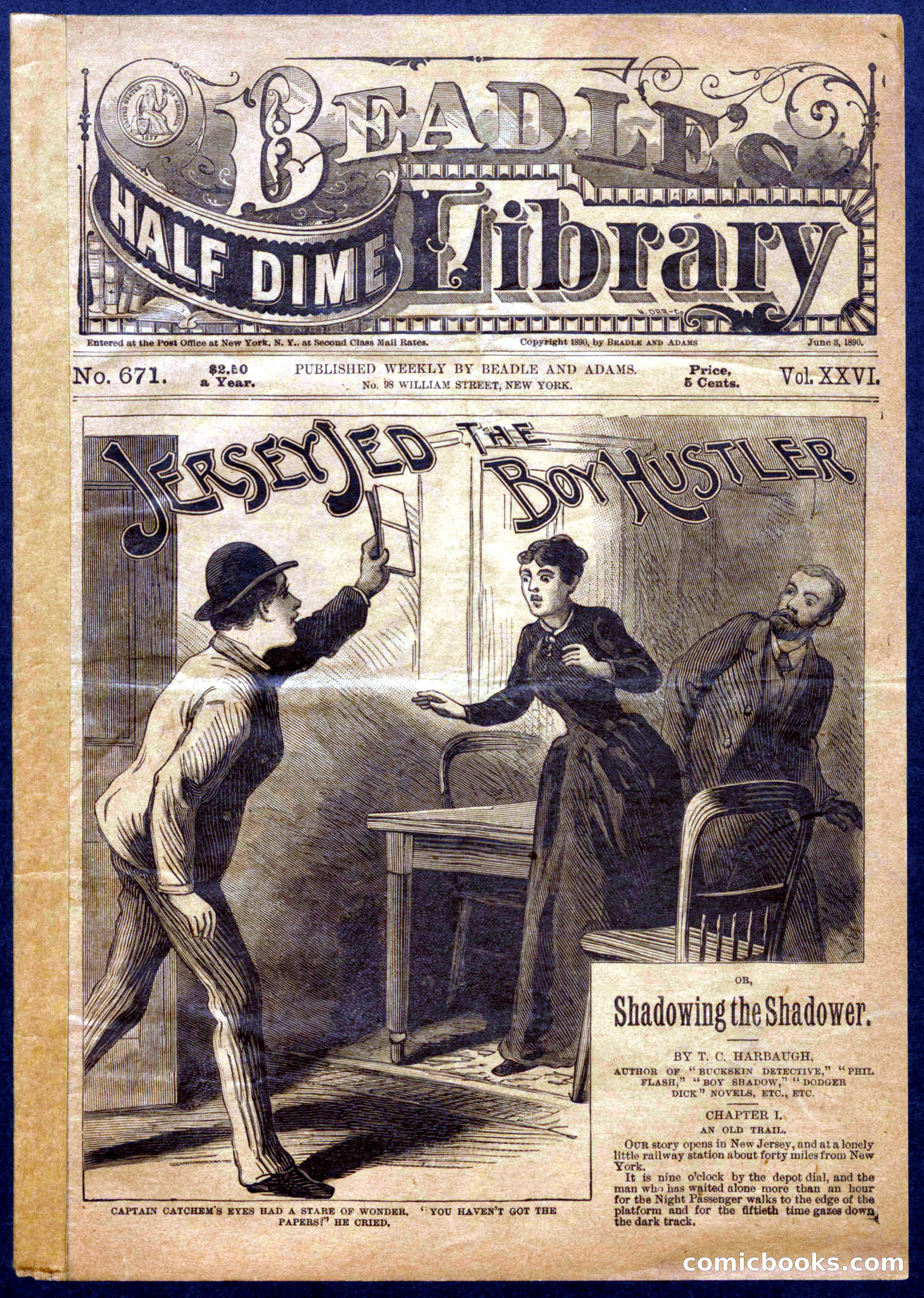 Beadle's Half Dime Library No. 671 — page 1 of 16