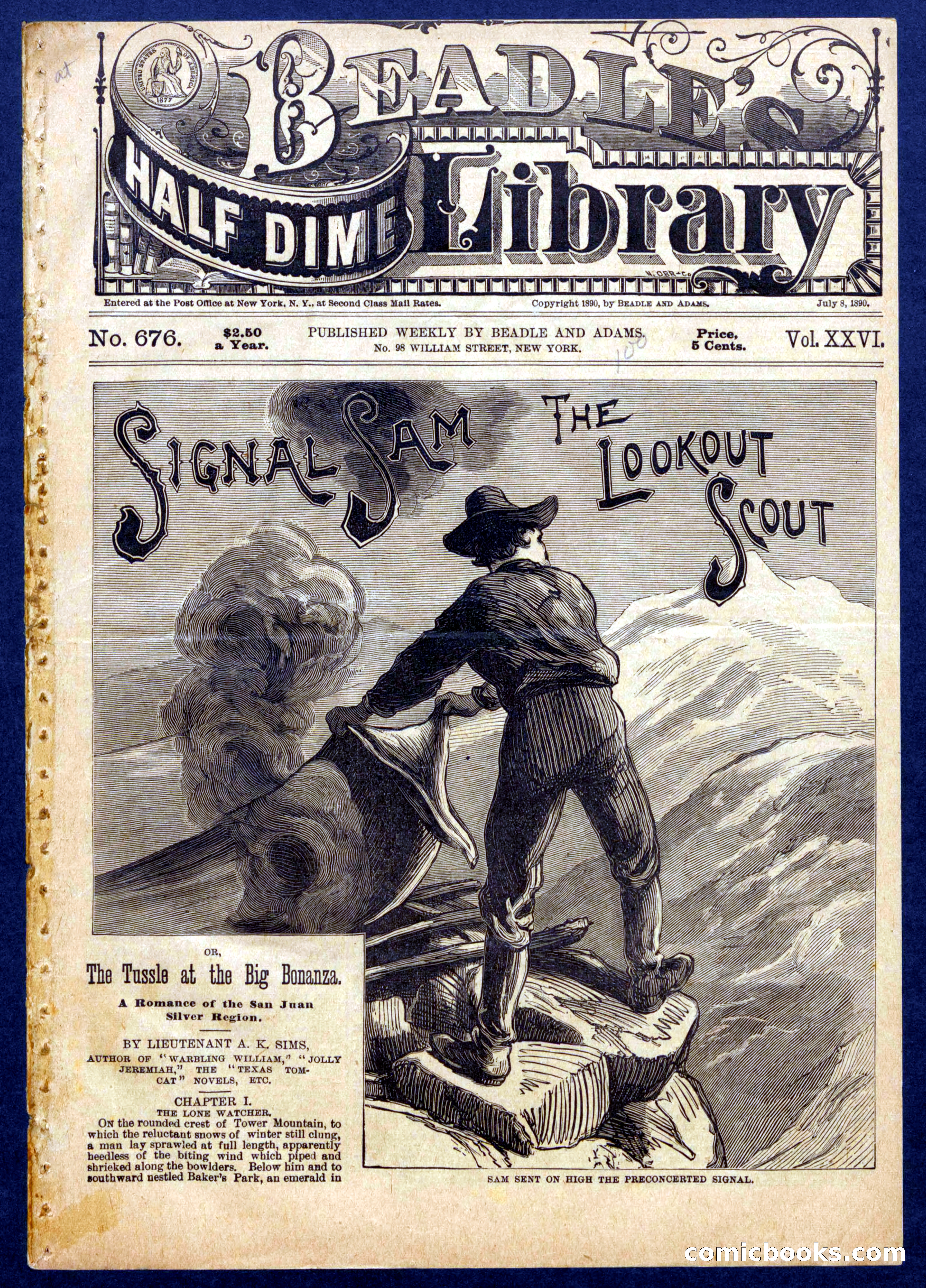 Beadle's Half Dime Library No. 676 — page 1 of 16