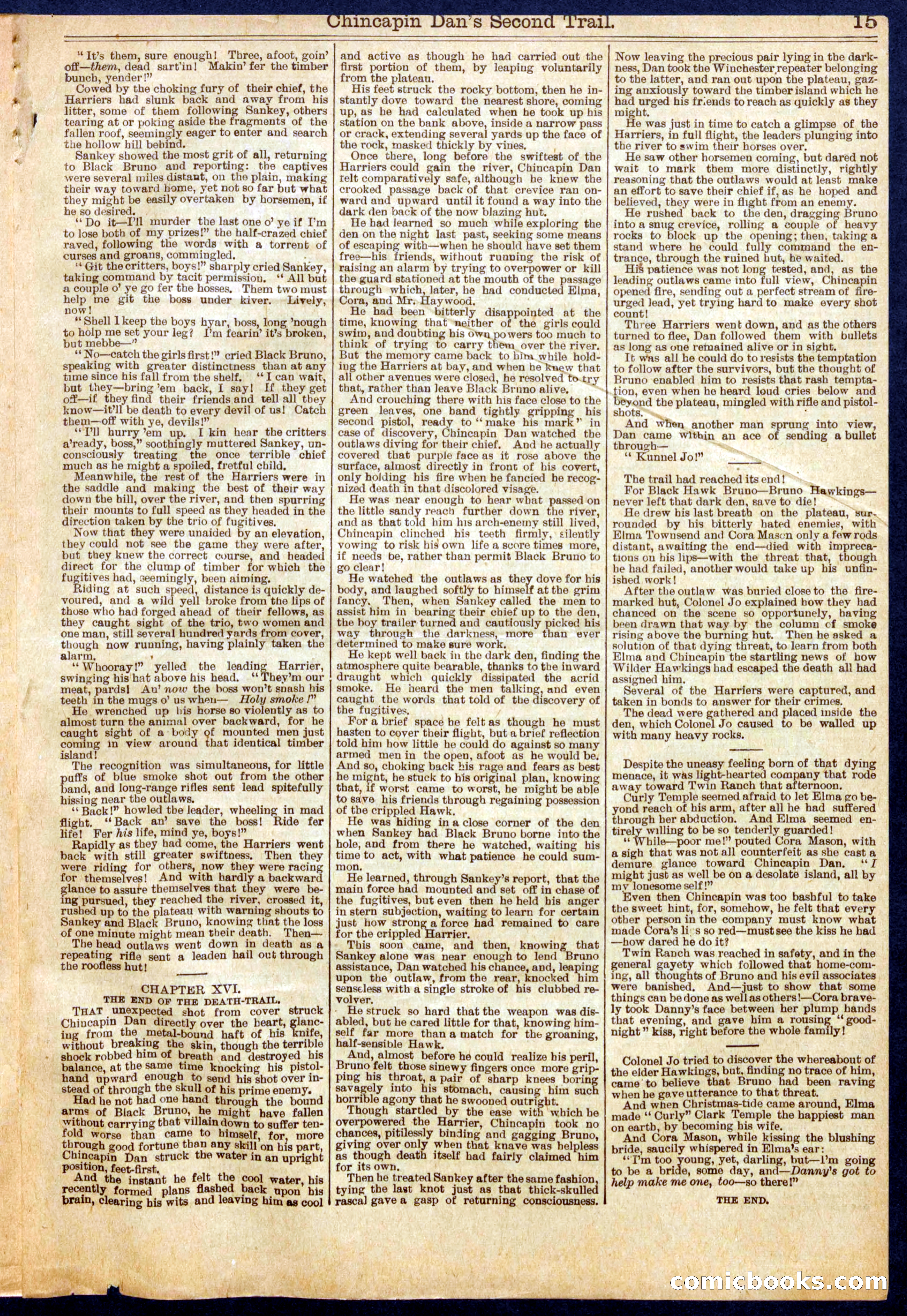 Beadle's Half Dime Library, No. 677 — page 15 of 16