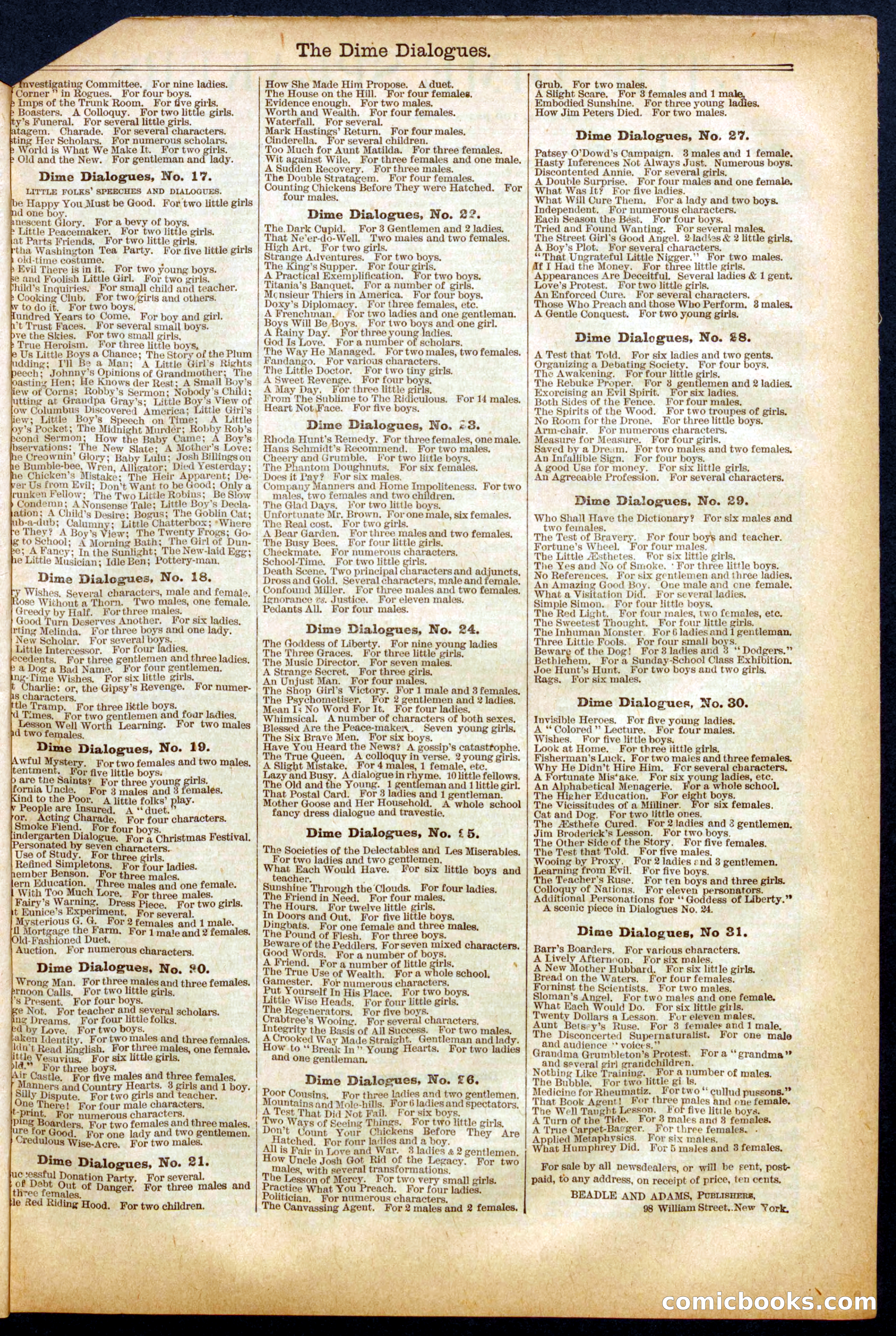 Beadle's Half Dime Library No. 692 — page 17 of 20