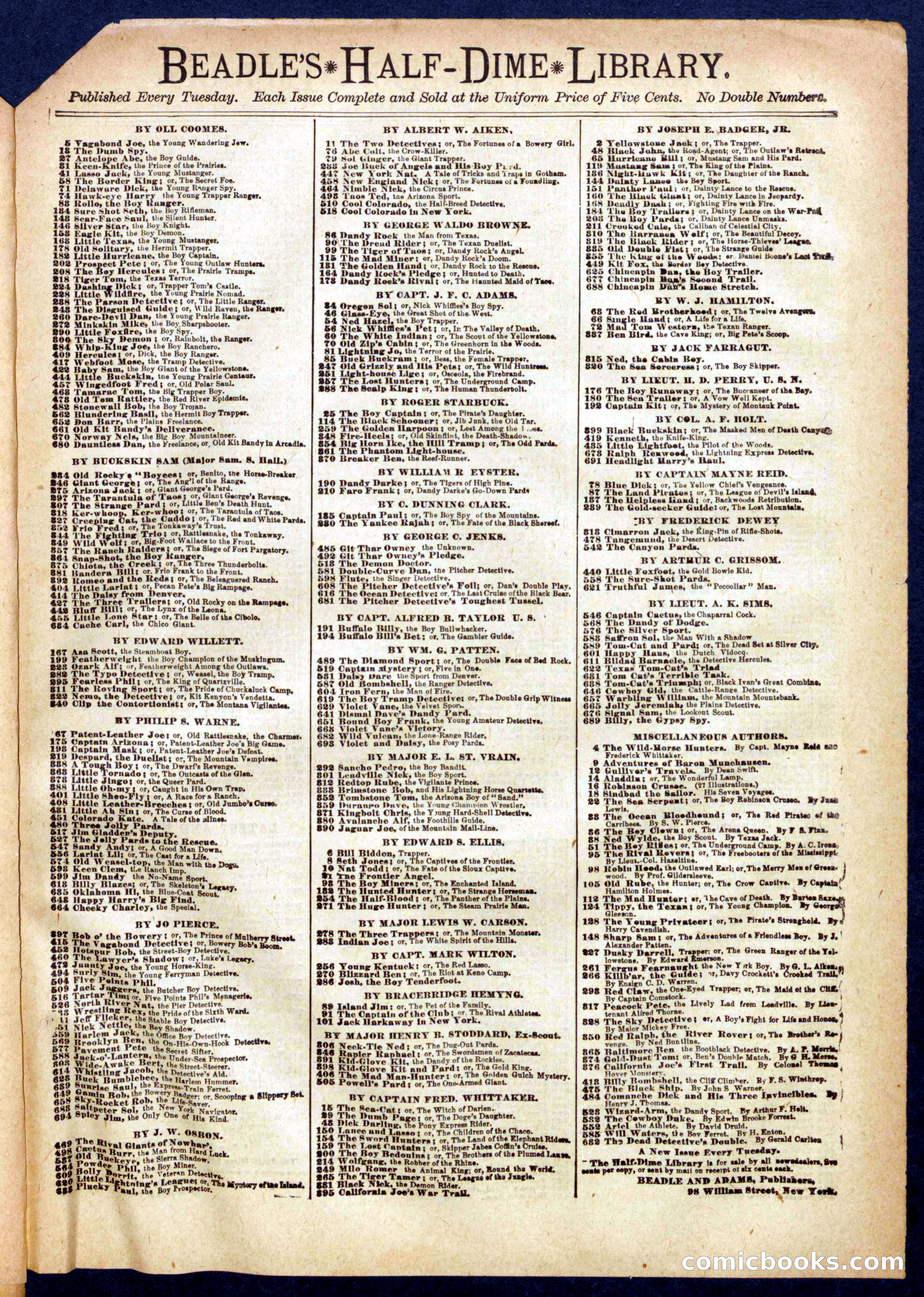 Beadle's Half Dime Library No. 711 — page 15 of 16